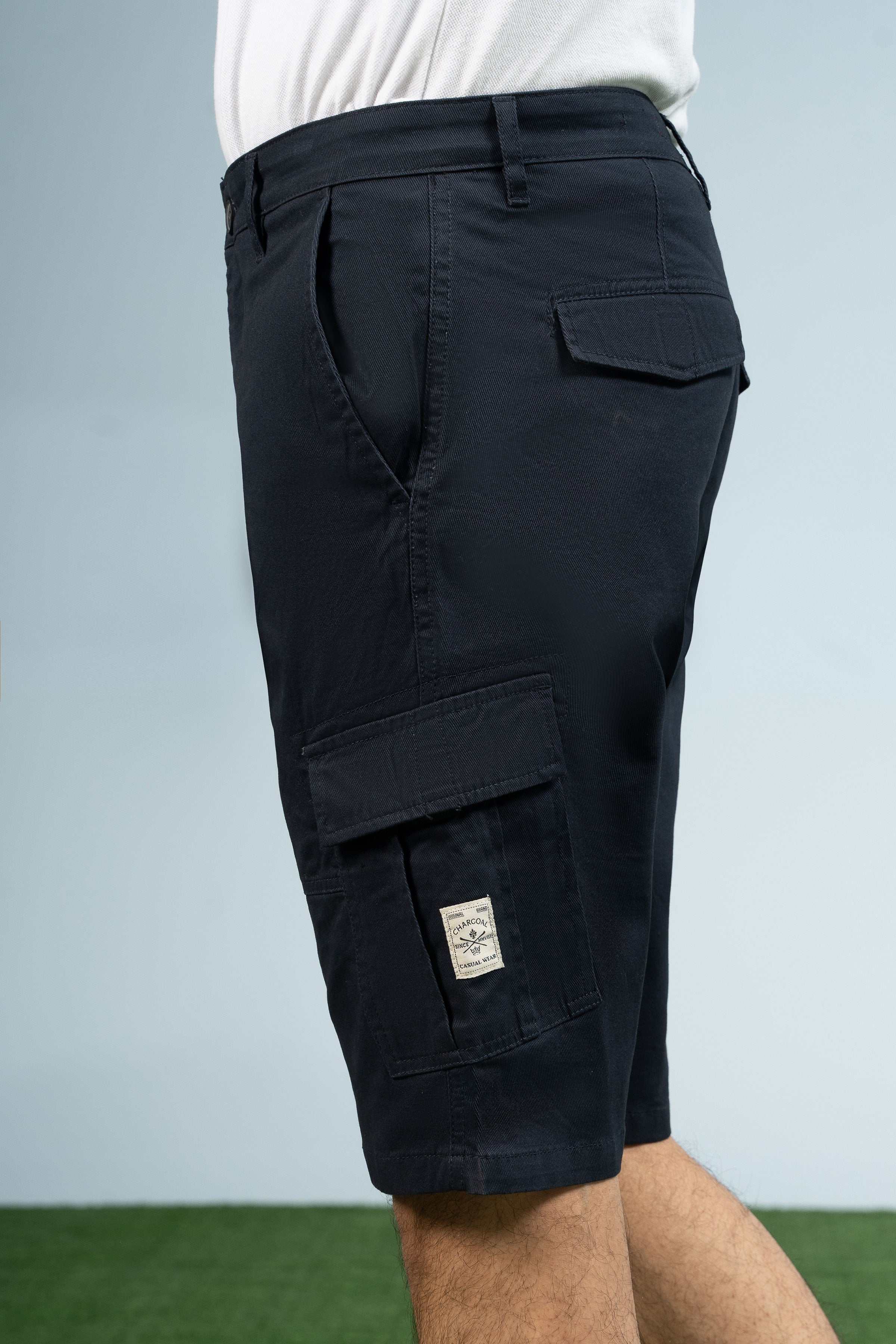 CARGO REGULAR FIT SHORTS NAVY - Image 4