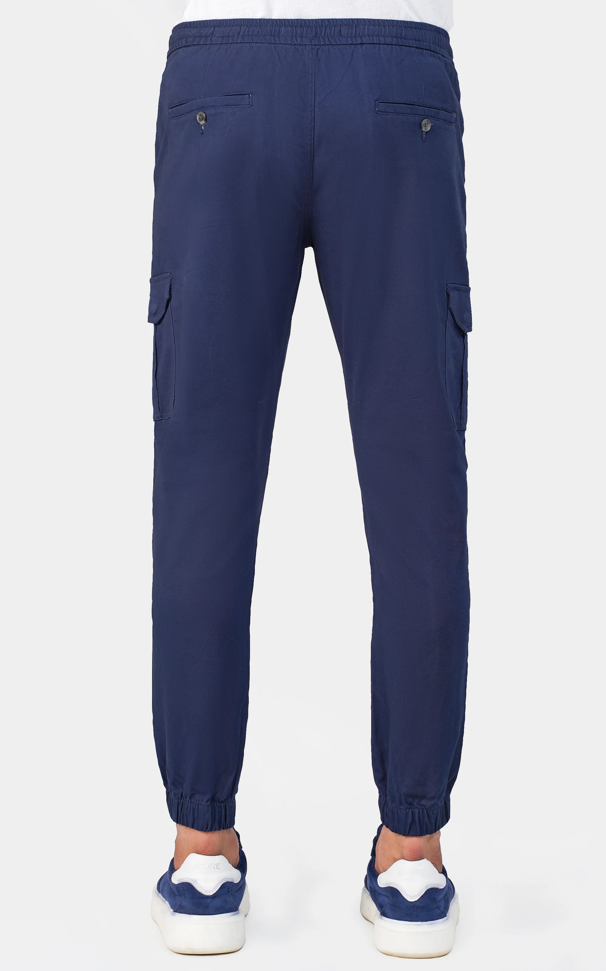CARGO JOGGER TROUSER NAVY - Image 3