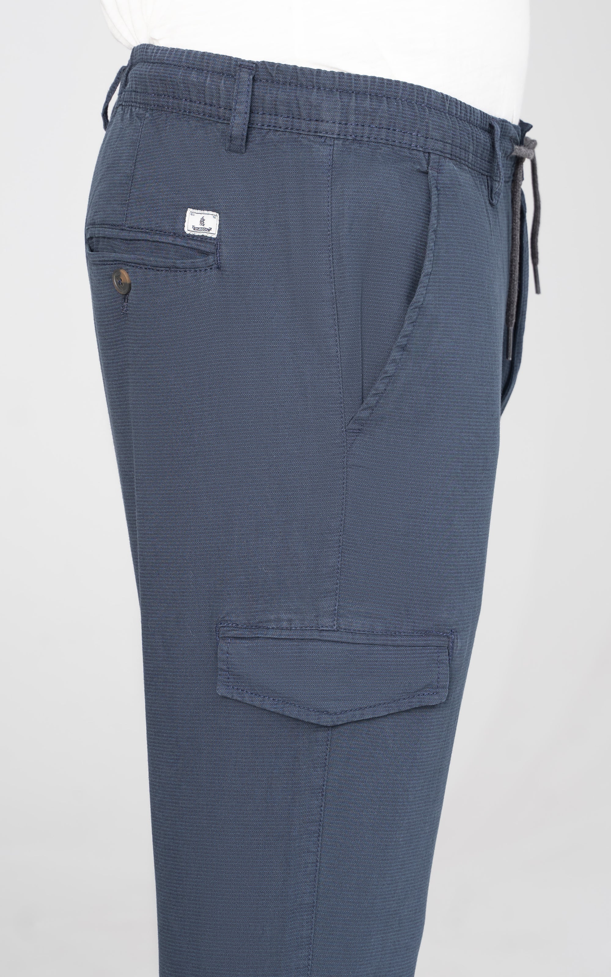 CARGO TEXTURED TROUSER NAVY - Image 4