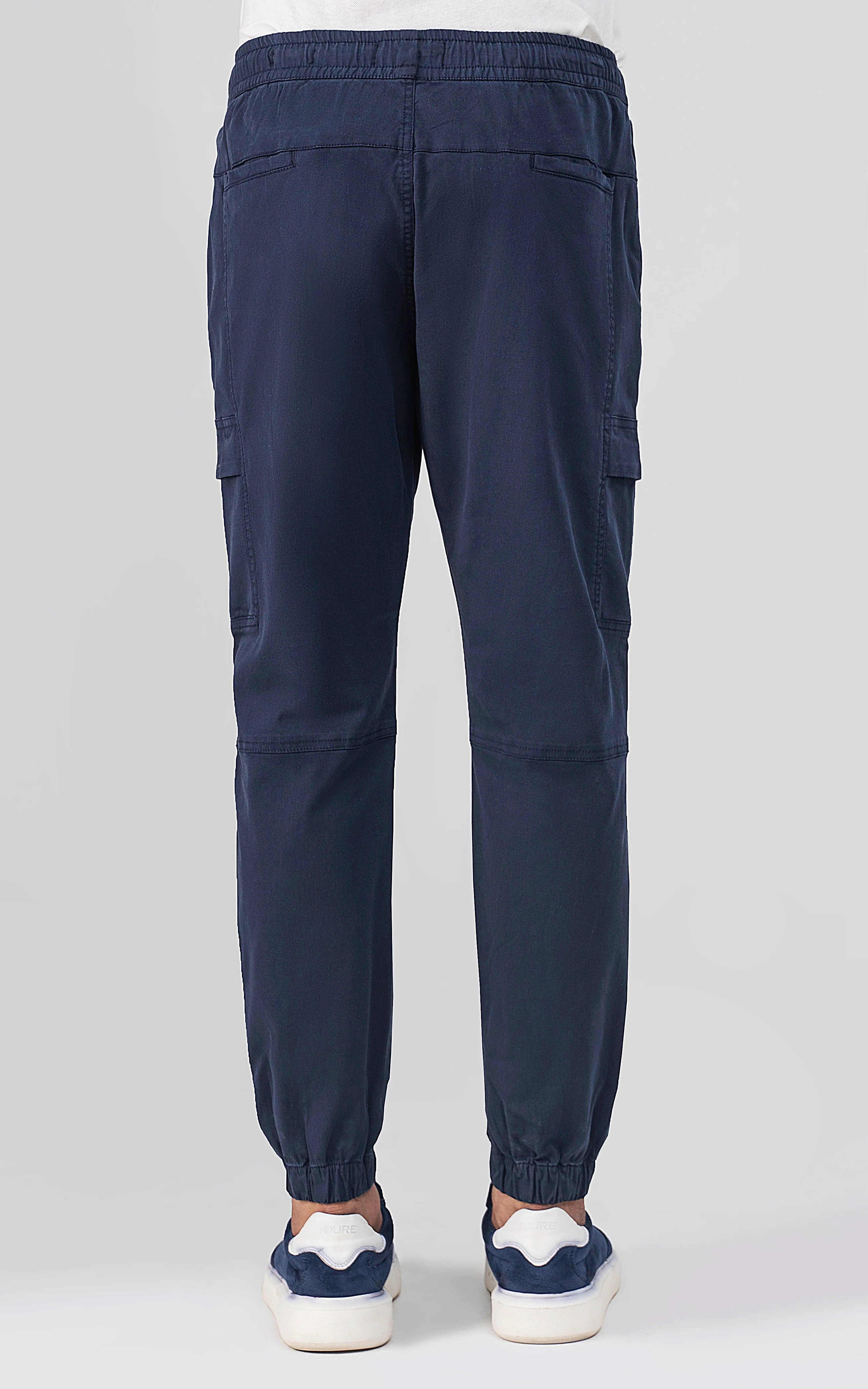 SLIM FIT CARGO TROUSER NAVY - Image 4
