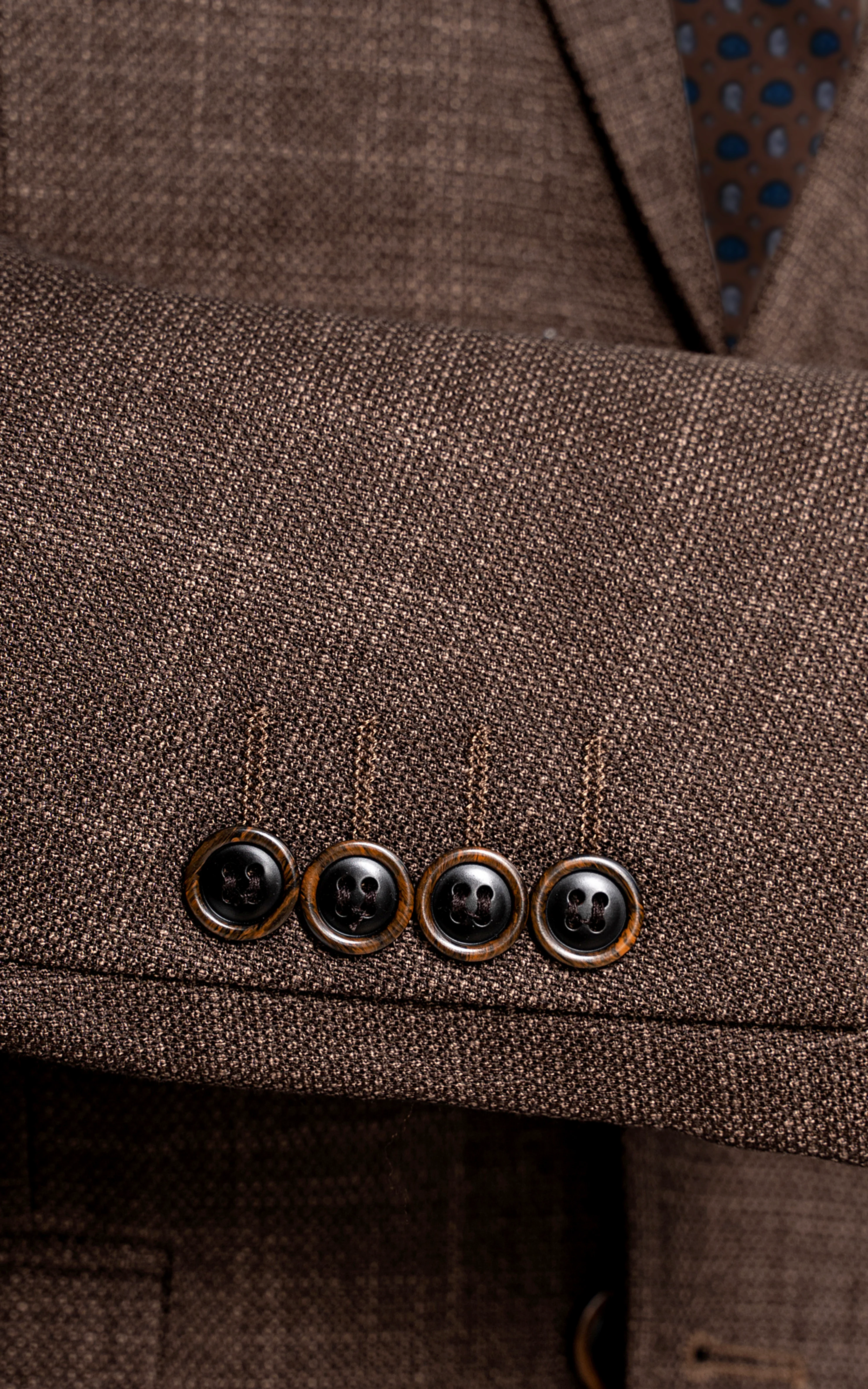 EXECUTIVE TAILORED MEN'S COAT BROWN - Image 4