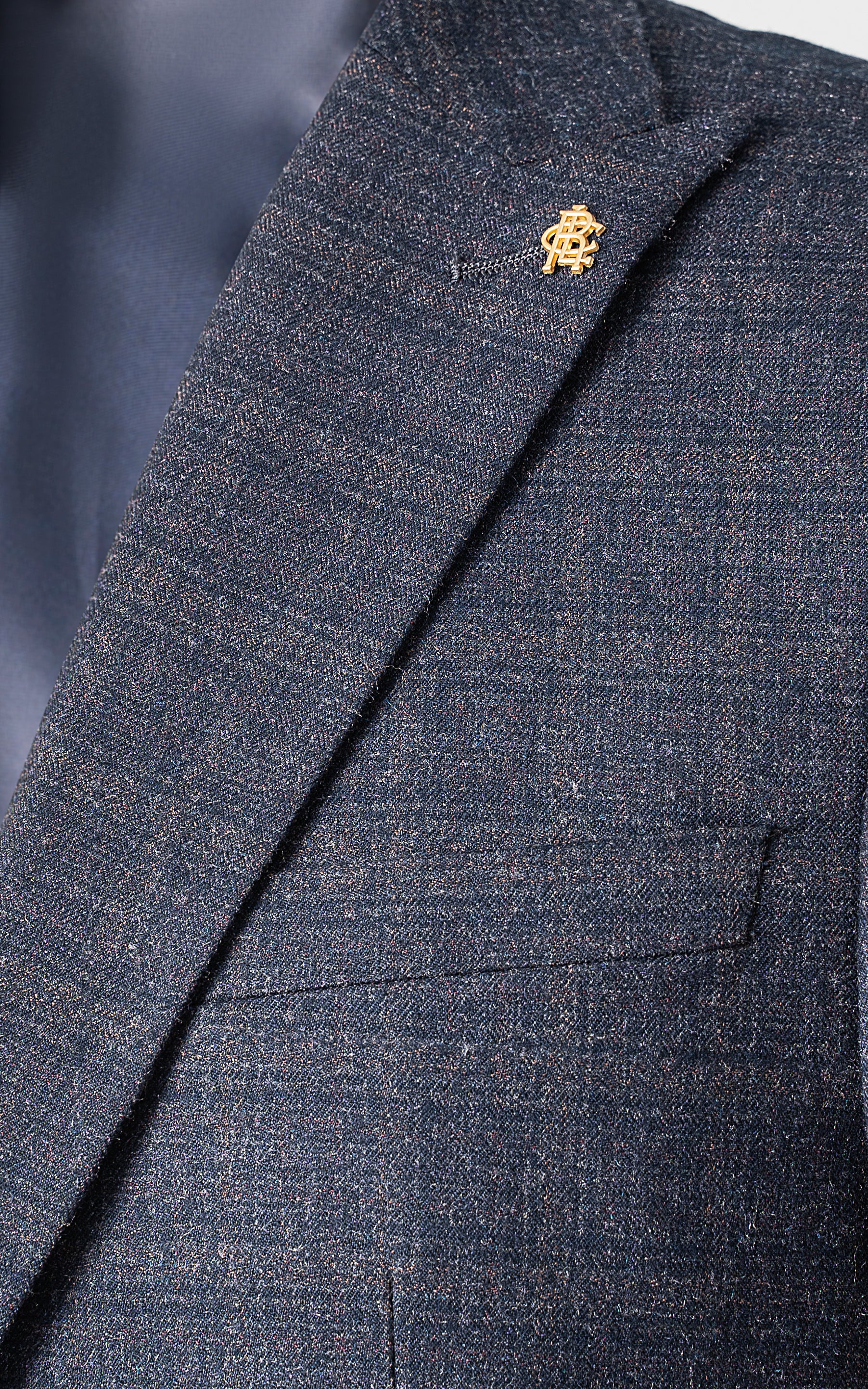 SELF CHECK CASUAL COAT NAVY GREY - Image 3