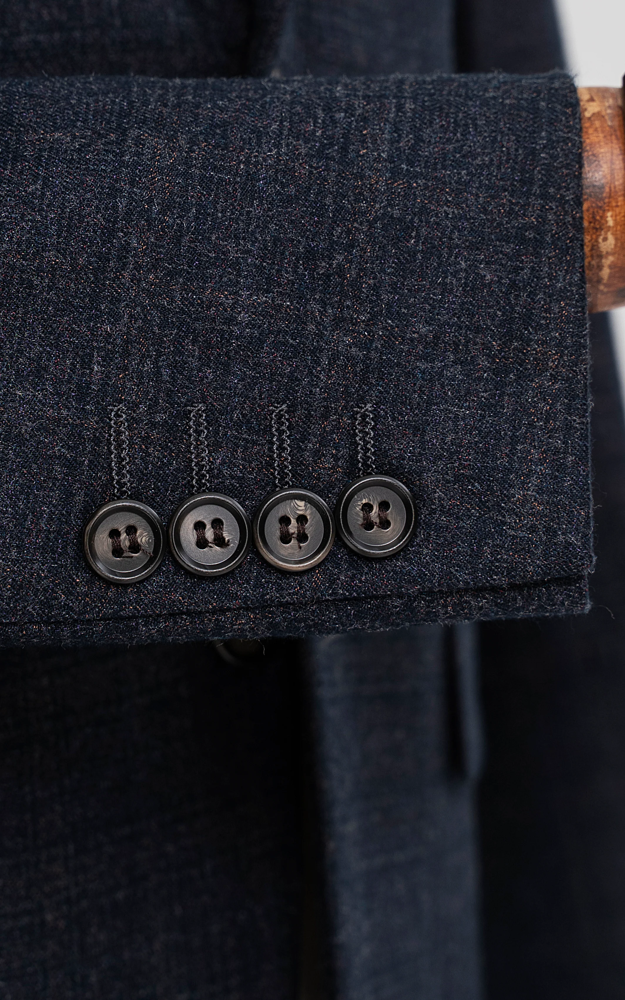 SELF CHECK CASUAL COAT NAVY GREY - Image 4