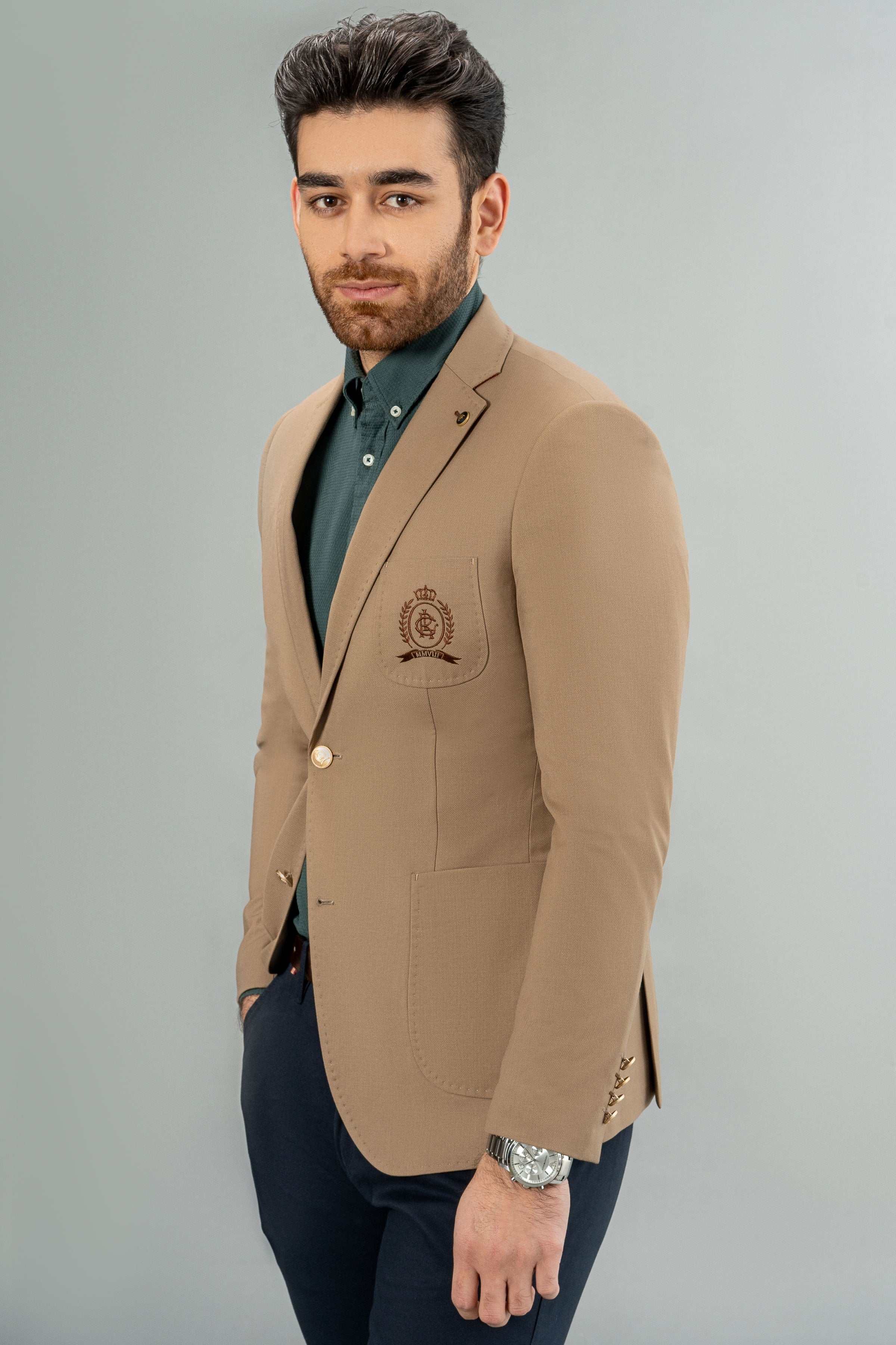 SIGNATURE CASUAL COAT KHAKI - Image 2