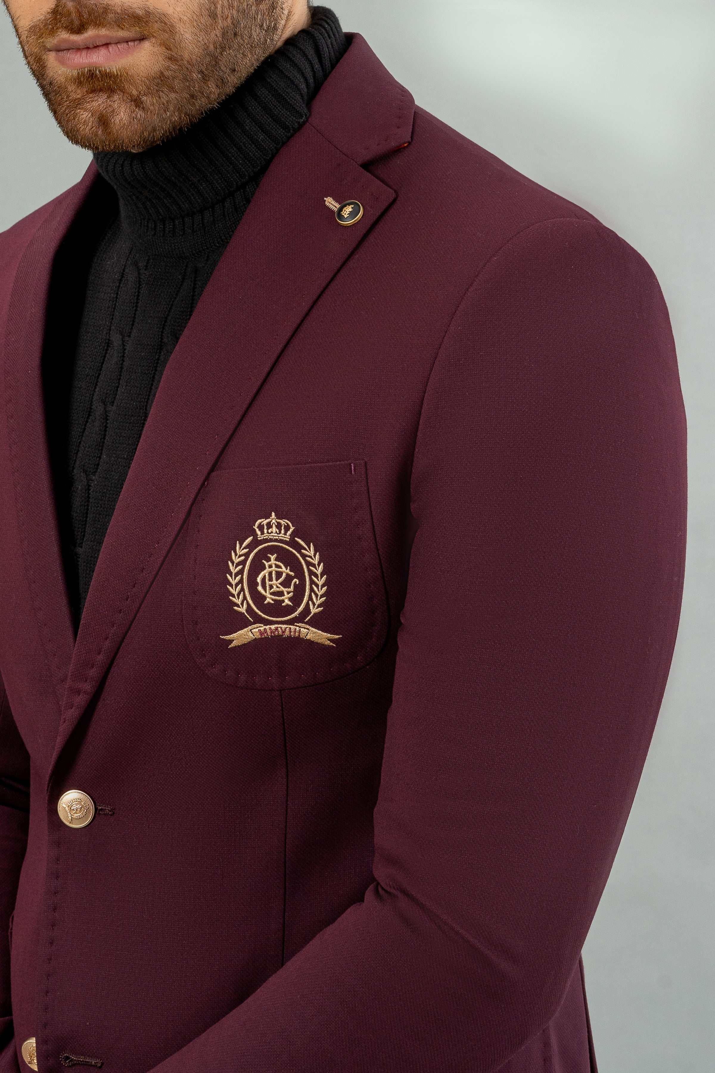 SIGNATURE CASUAL COAT MAROON - Image 2