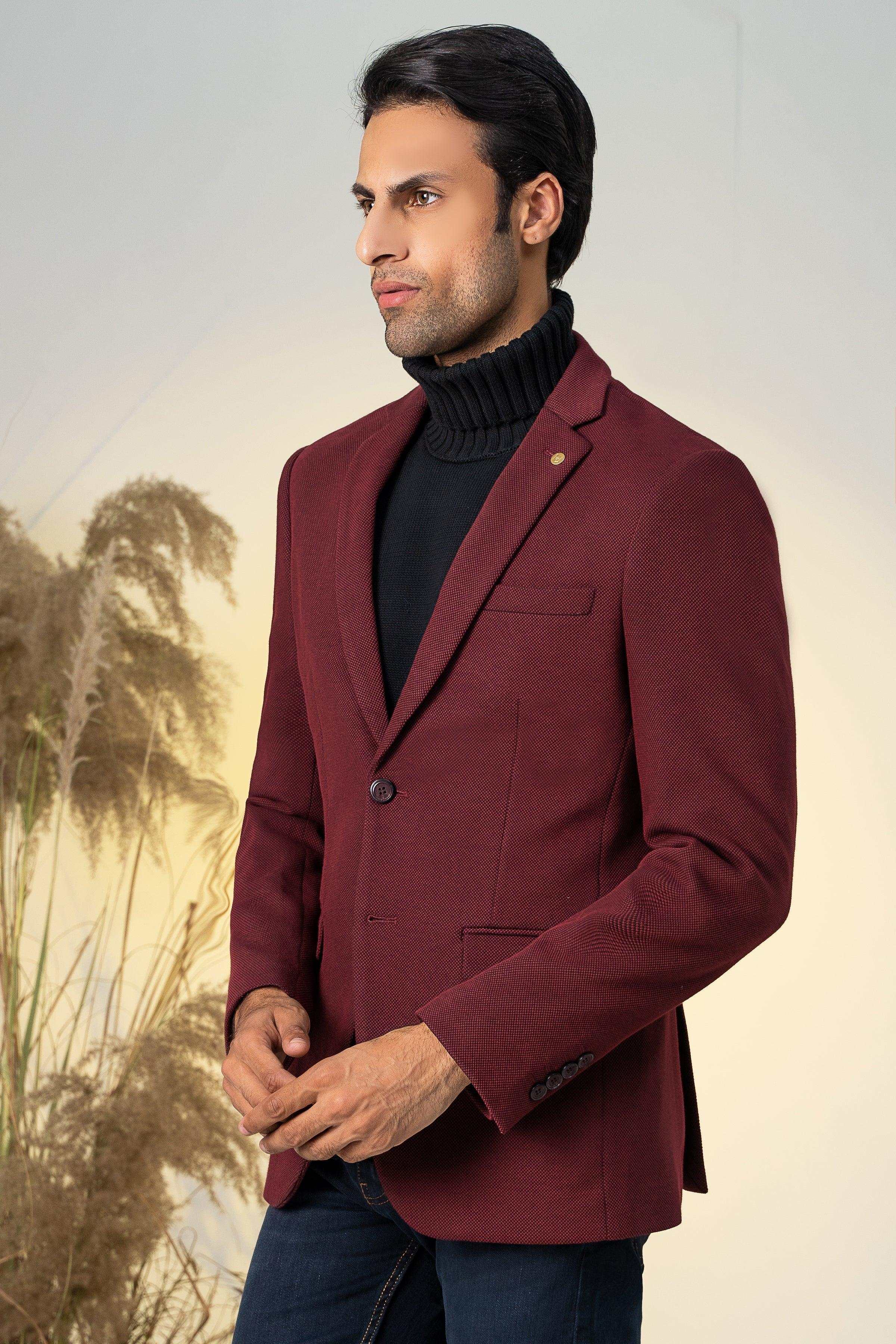 CASUAL COAT MAROON - Image 2