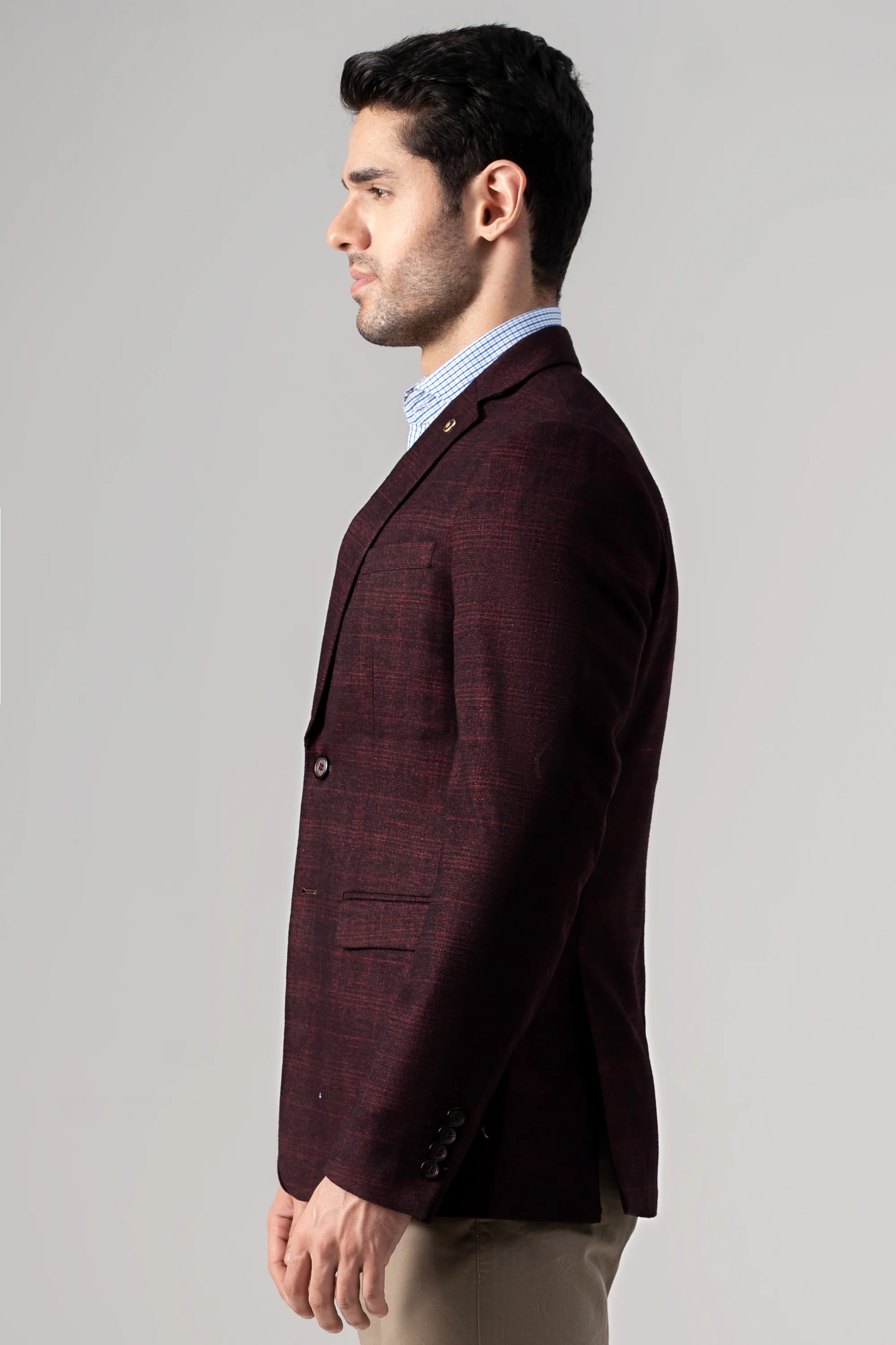 CASUAL COAT MAROON - Image 3
