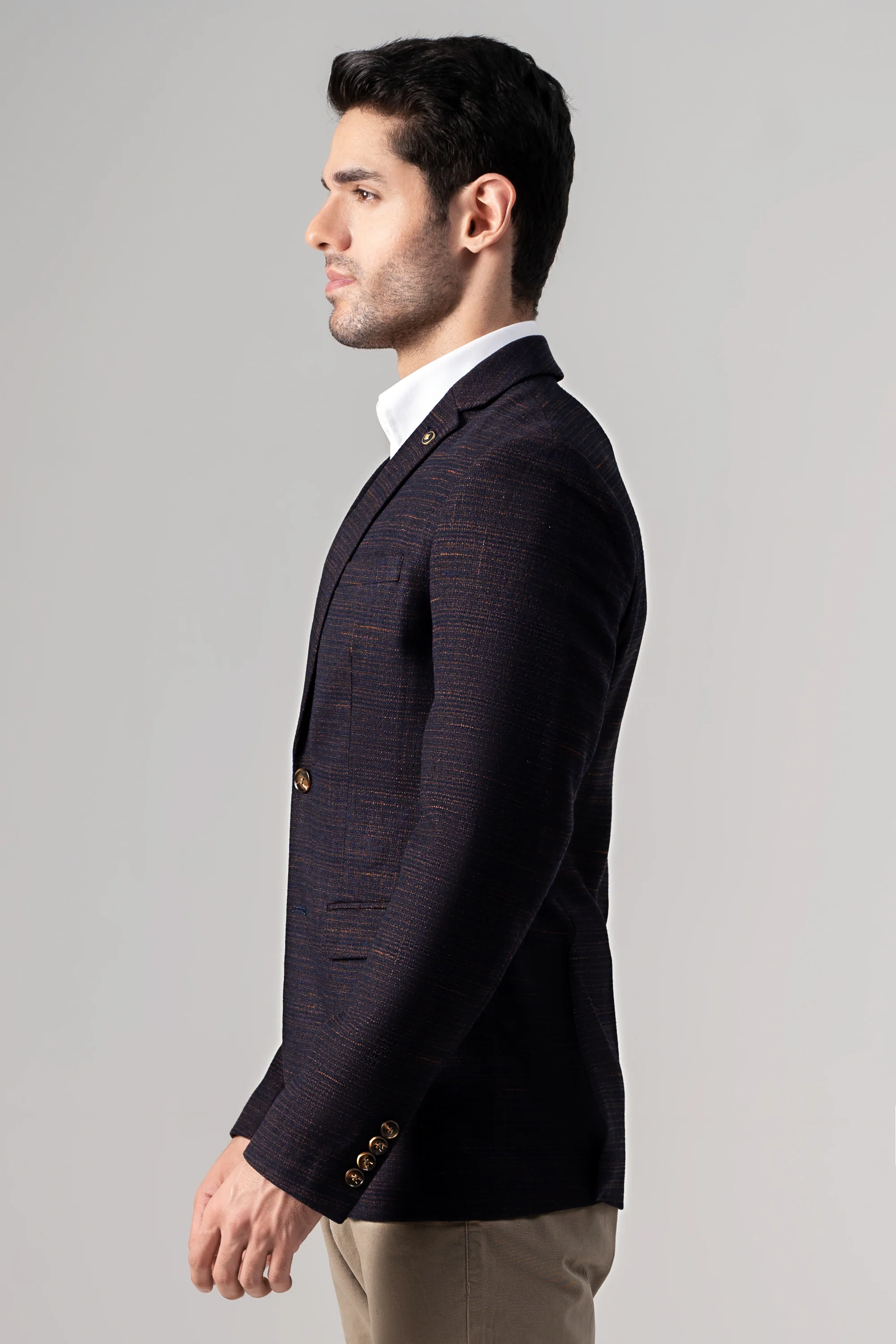 CASUAL COAT NAVY BROWN - Image 3