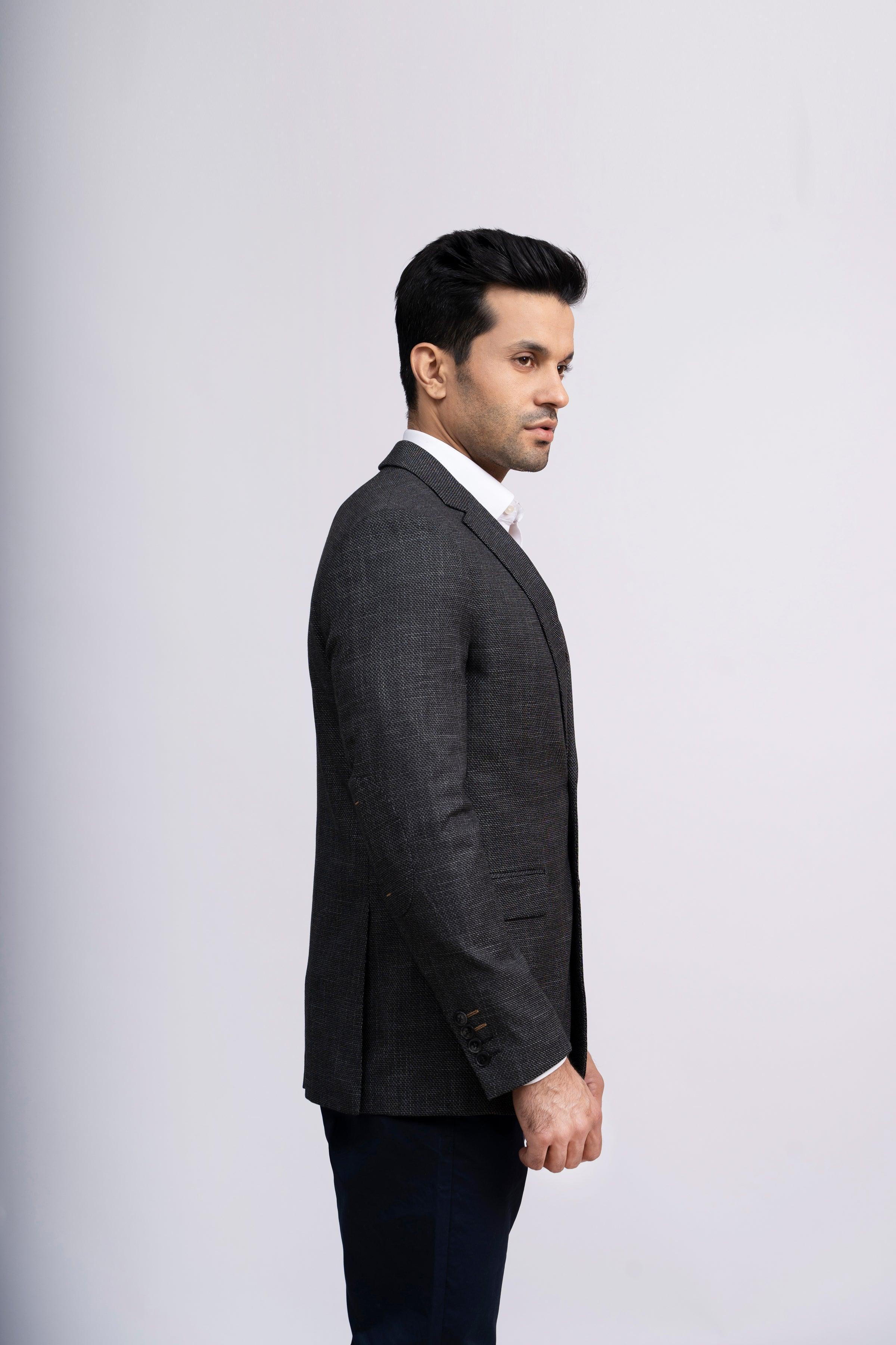 CASUAL COAT SLIM FIT BLACK GREY - Image 3