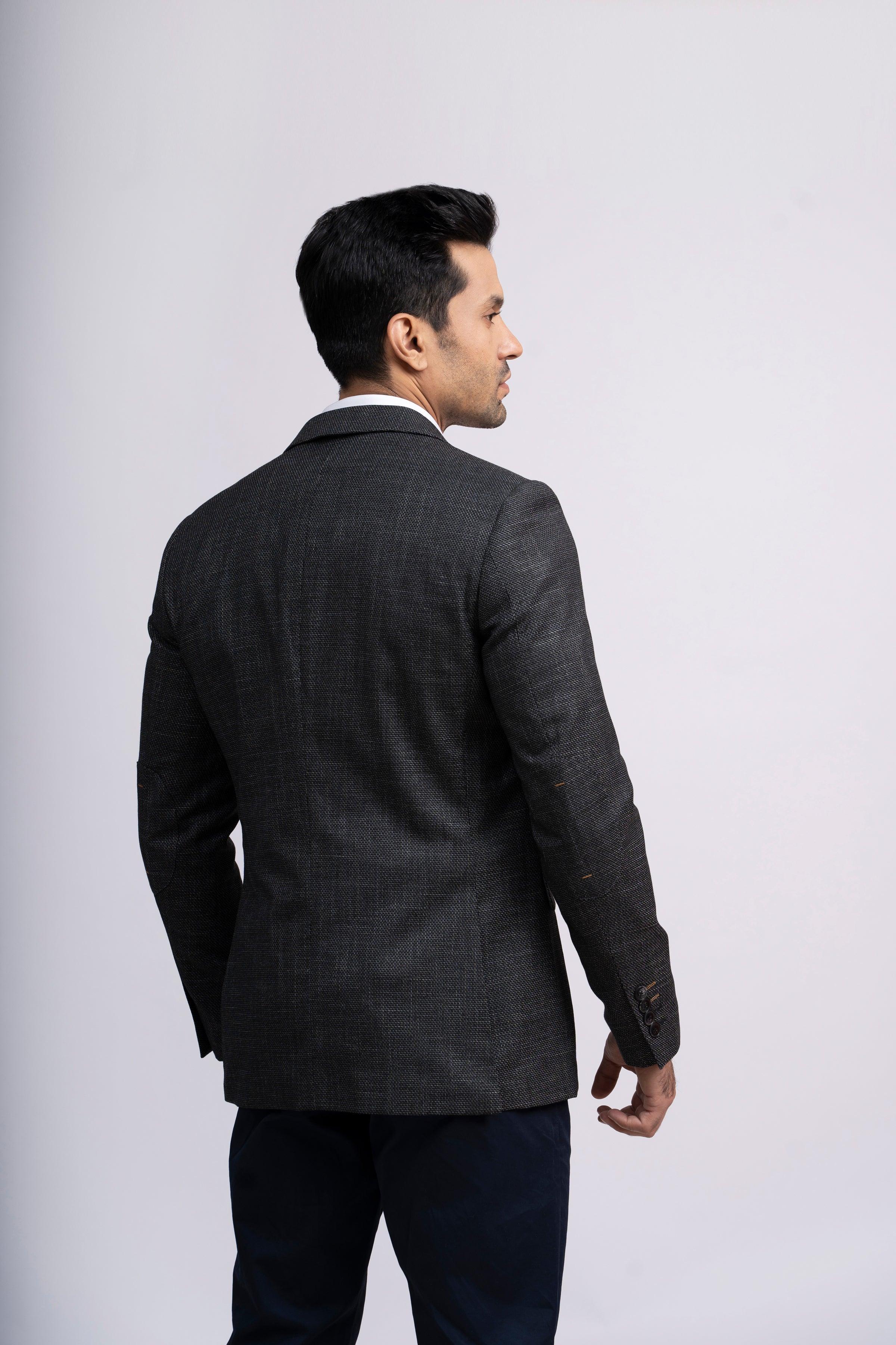 CASUAL COAT SLIM FIT BLACK GREY - Image 4