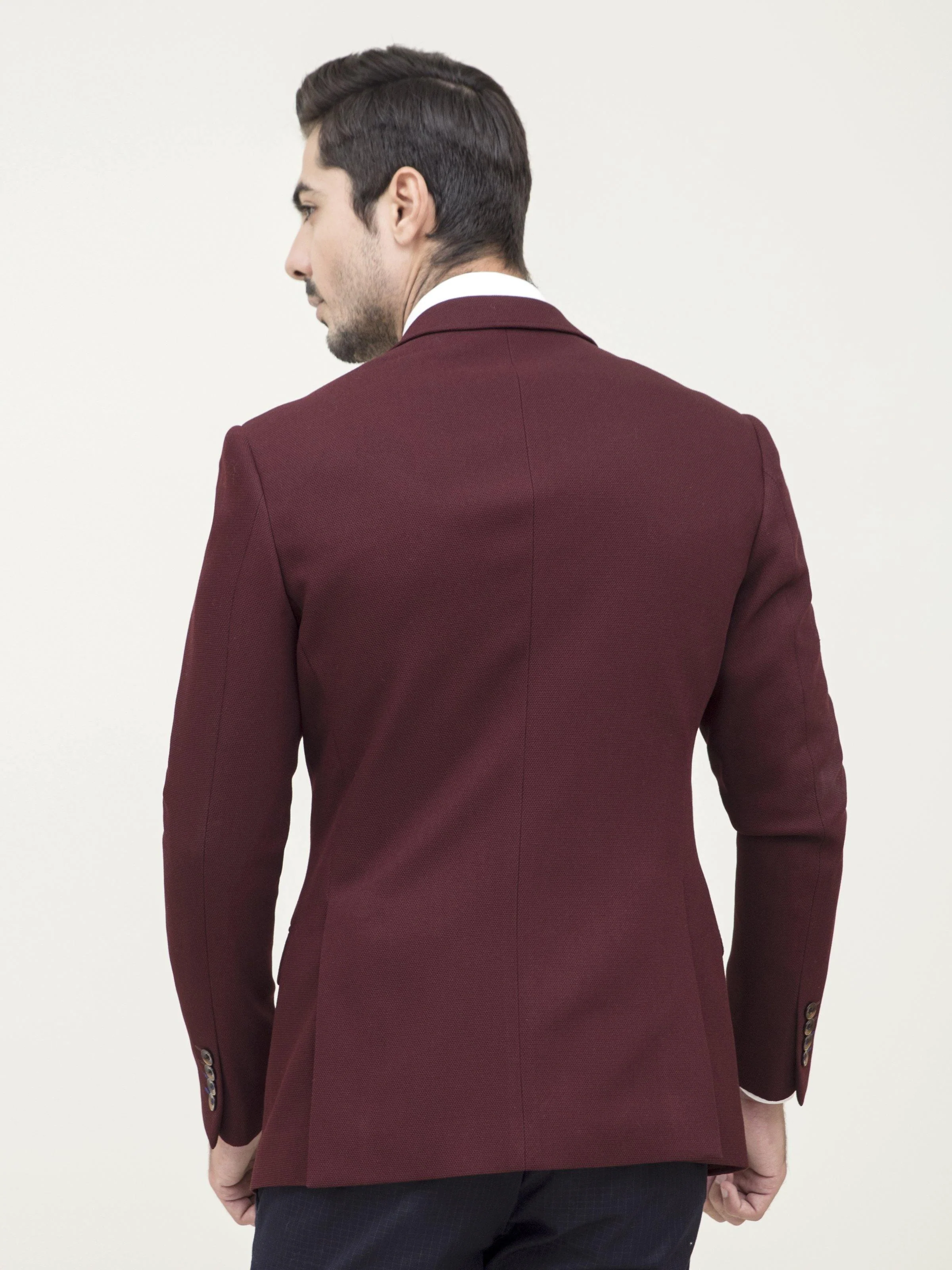 CASUAL COAT SLIM FIT MAROON - Image 4