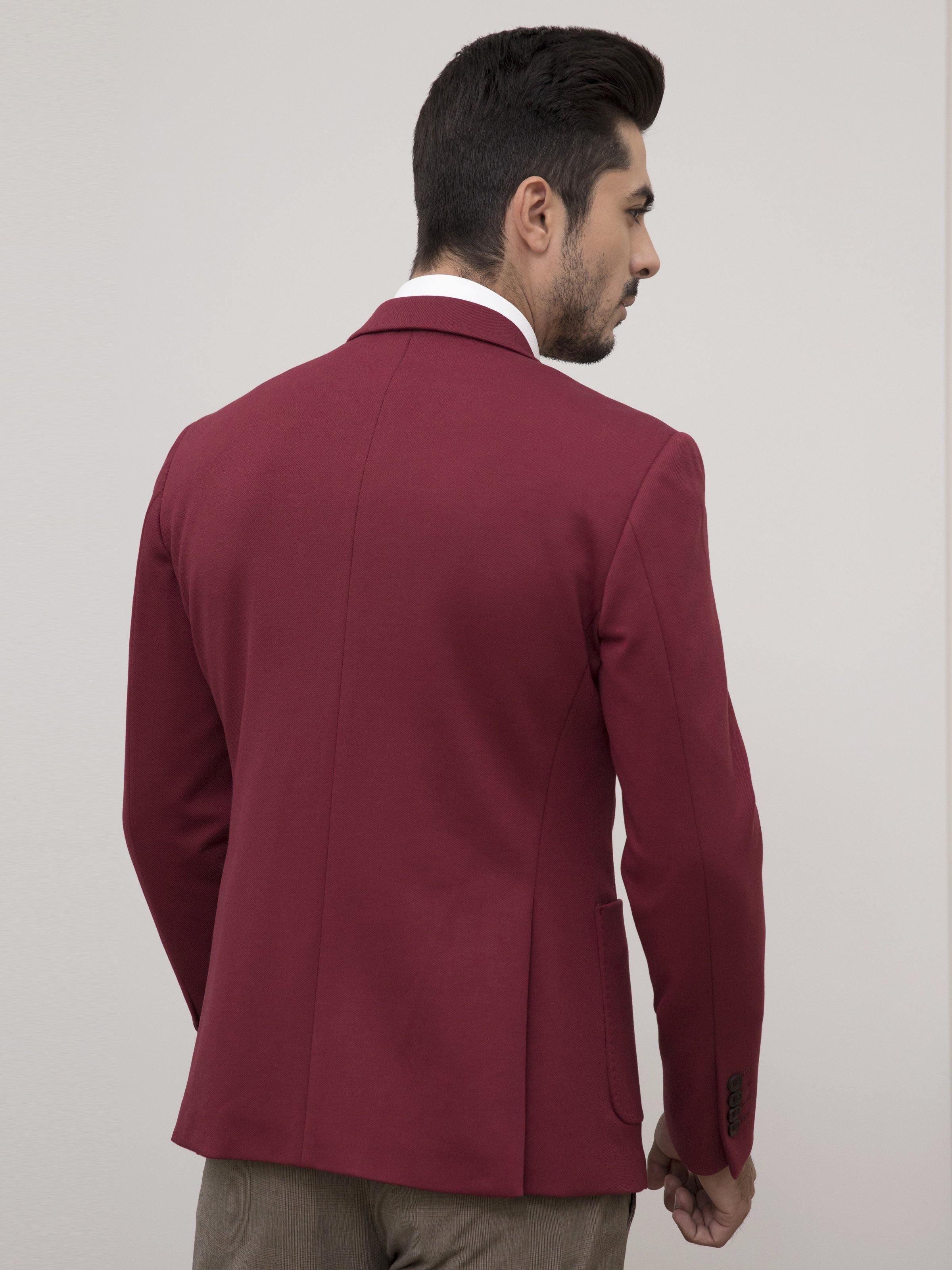 CASUAL COAT SLIM FIT MAROON - Image 3