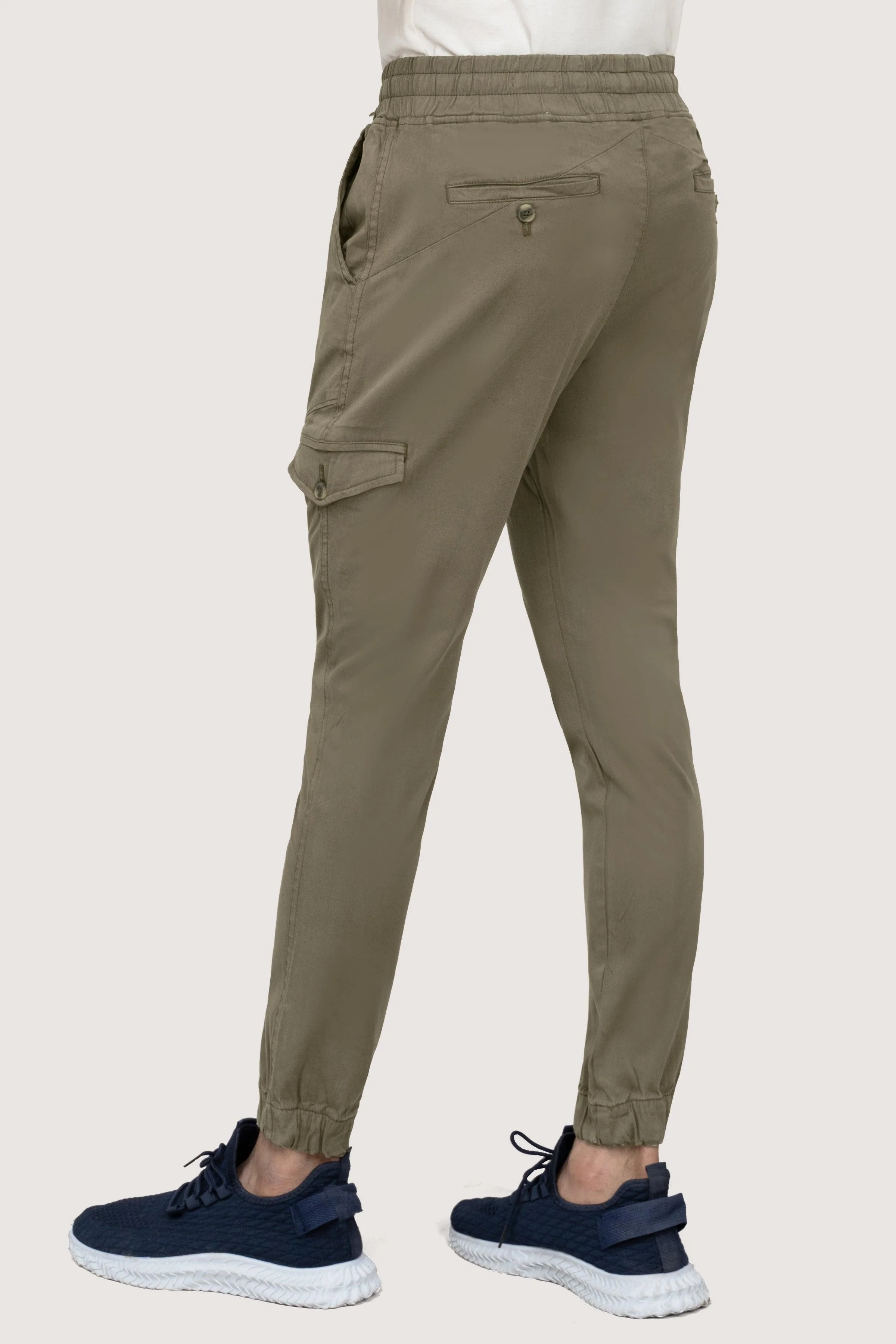 CASUAL JOGGER SLIMFIT TROUSER OLIVE - Image 2