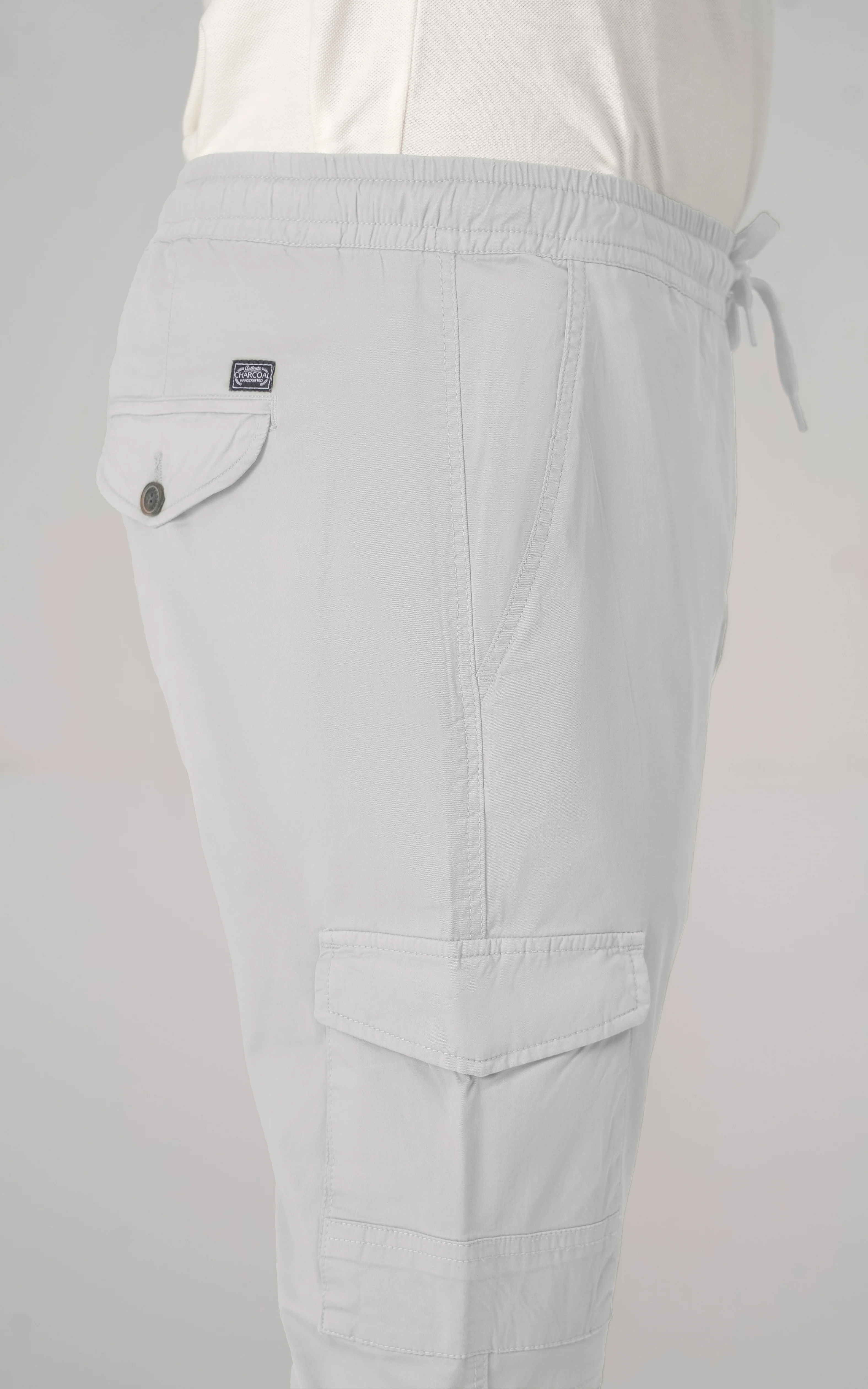 CASUAL JOGGER TROUSER ECRU WHITE - Image 4