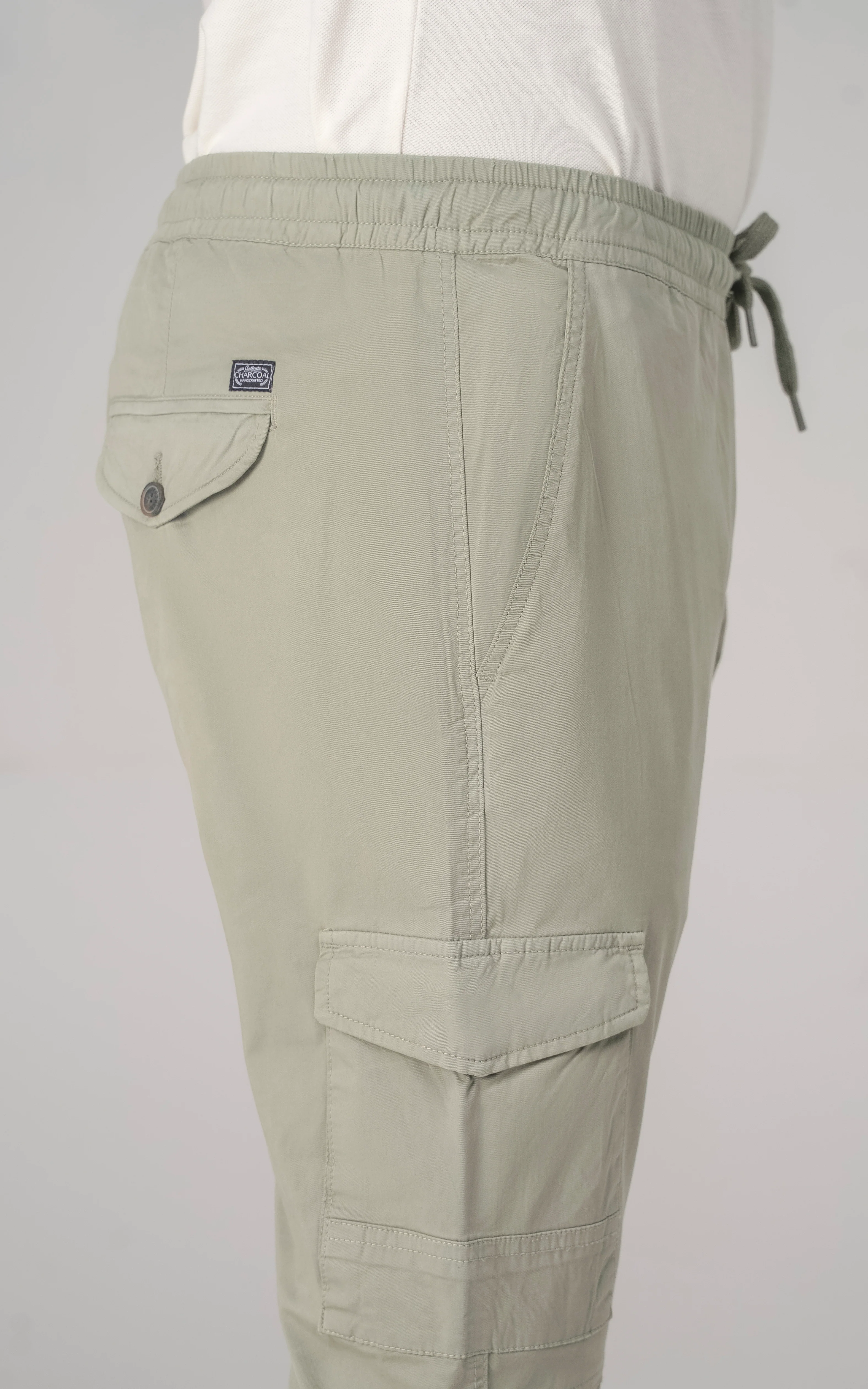 CASUAL JOGGER TROUSER LIGHT OLIVE - Image 2