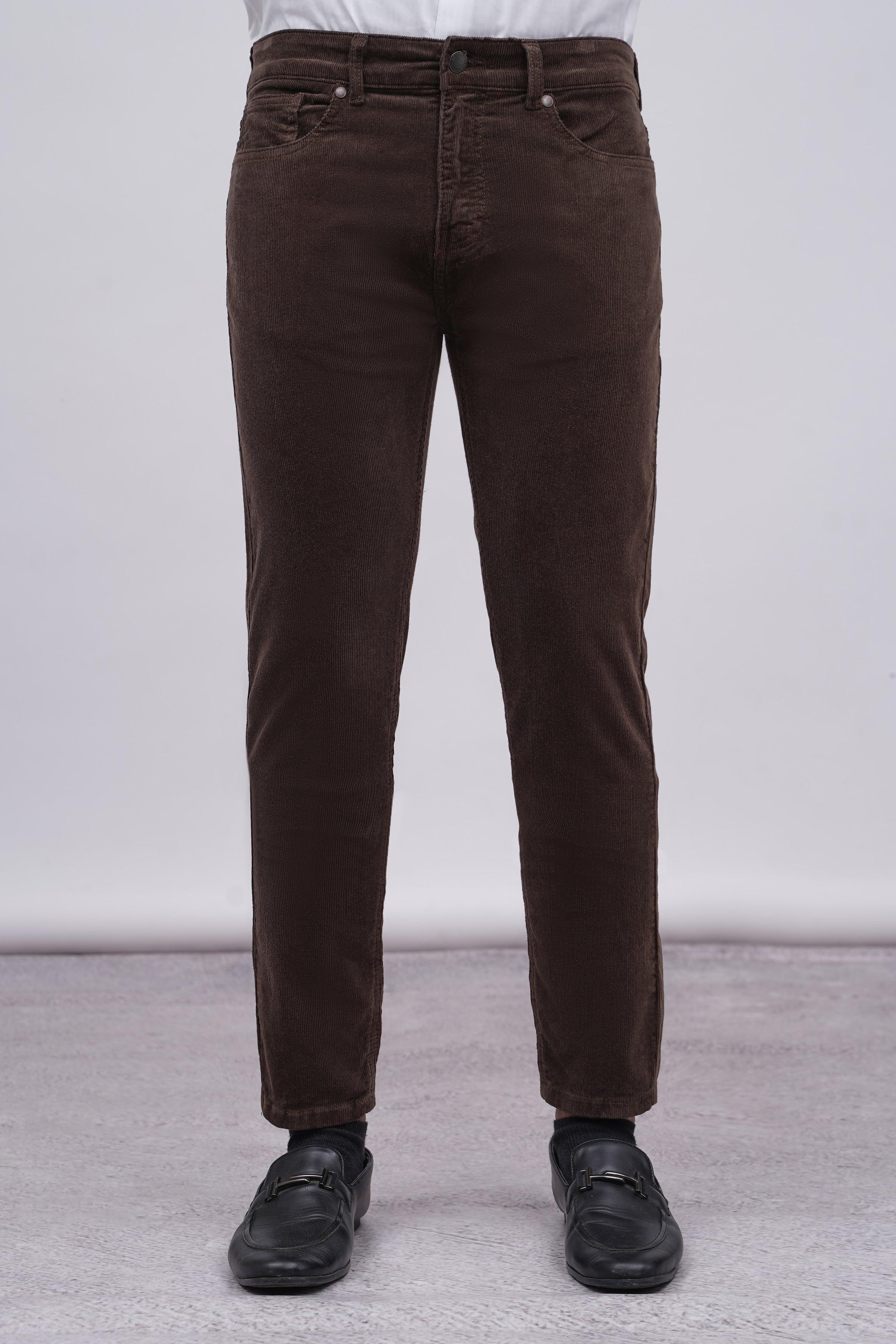 5 POCKET CORDUROY PANT BROWN - Image 2