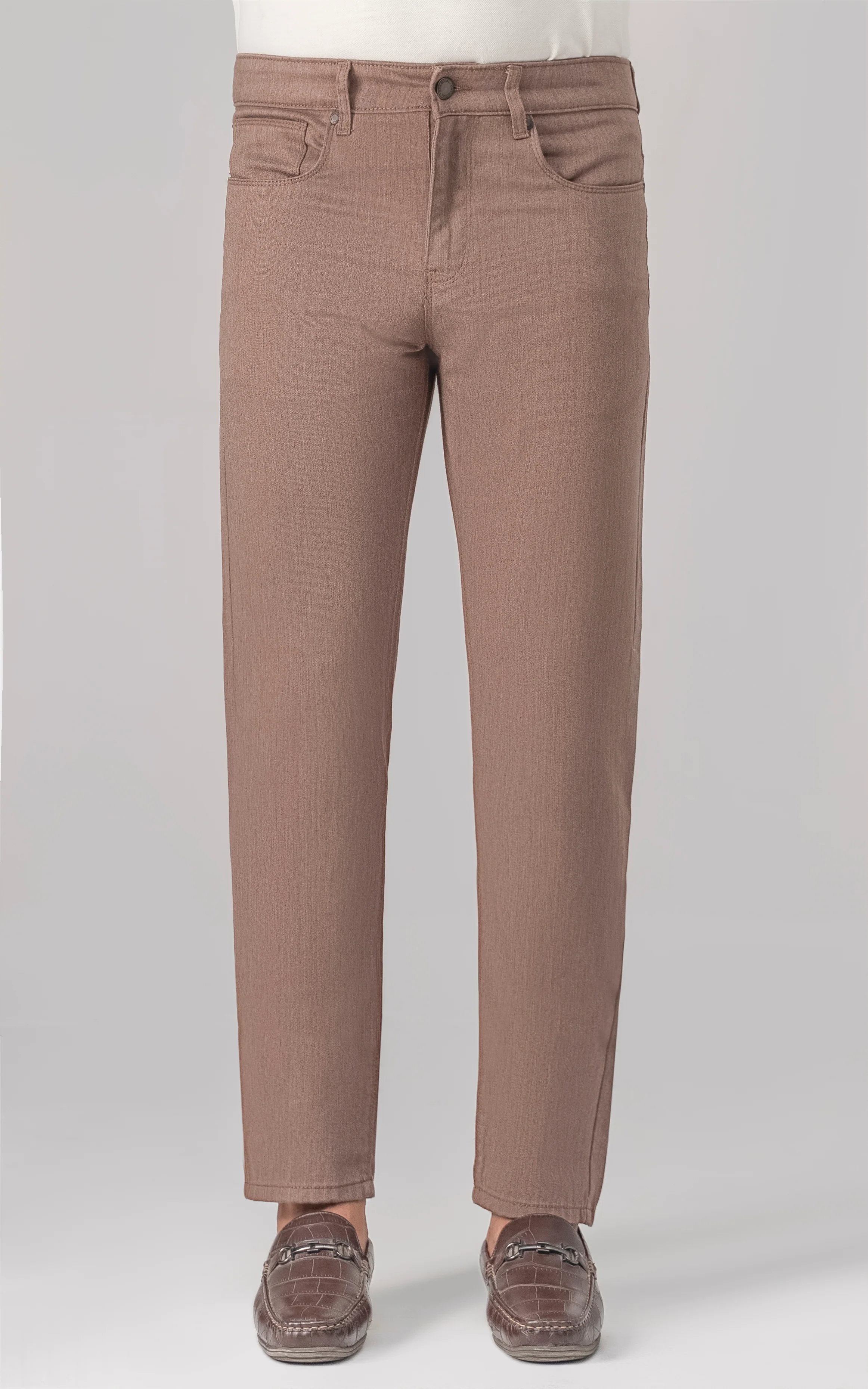 CASUAL PANT STRAIGHT FIT BROWN - Image 3