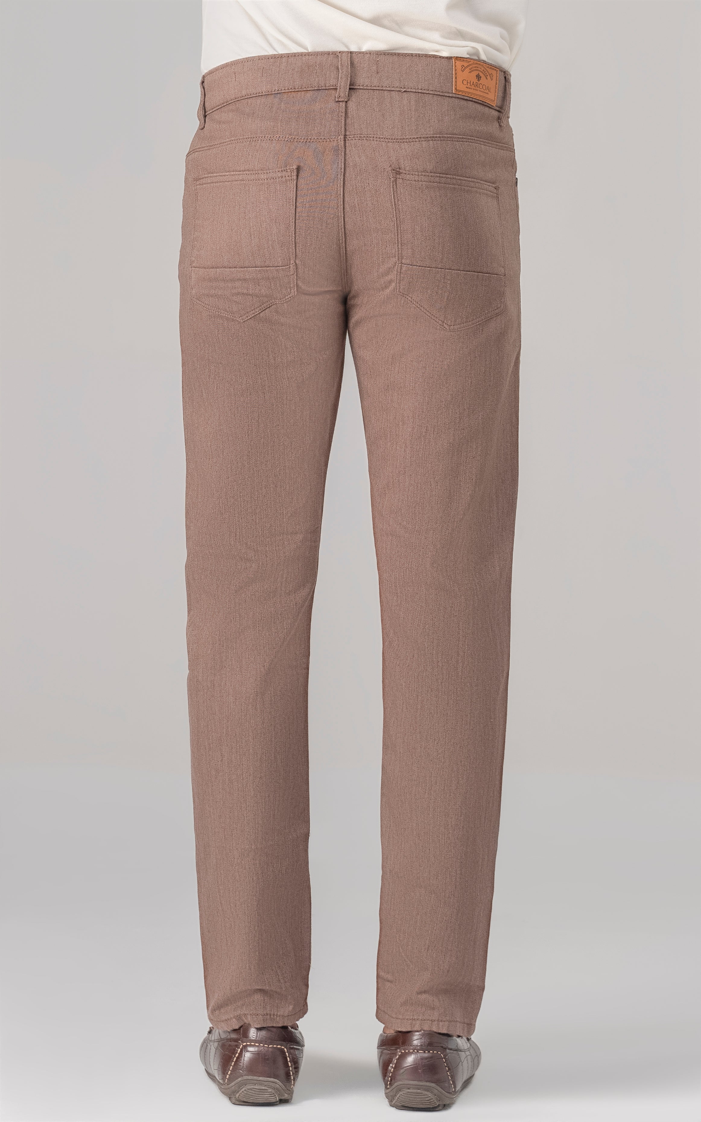CASUAL PANT STRAIGHT FIT BROWN - Image 4