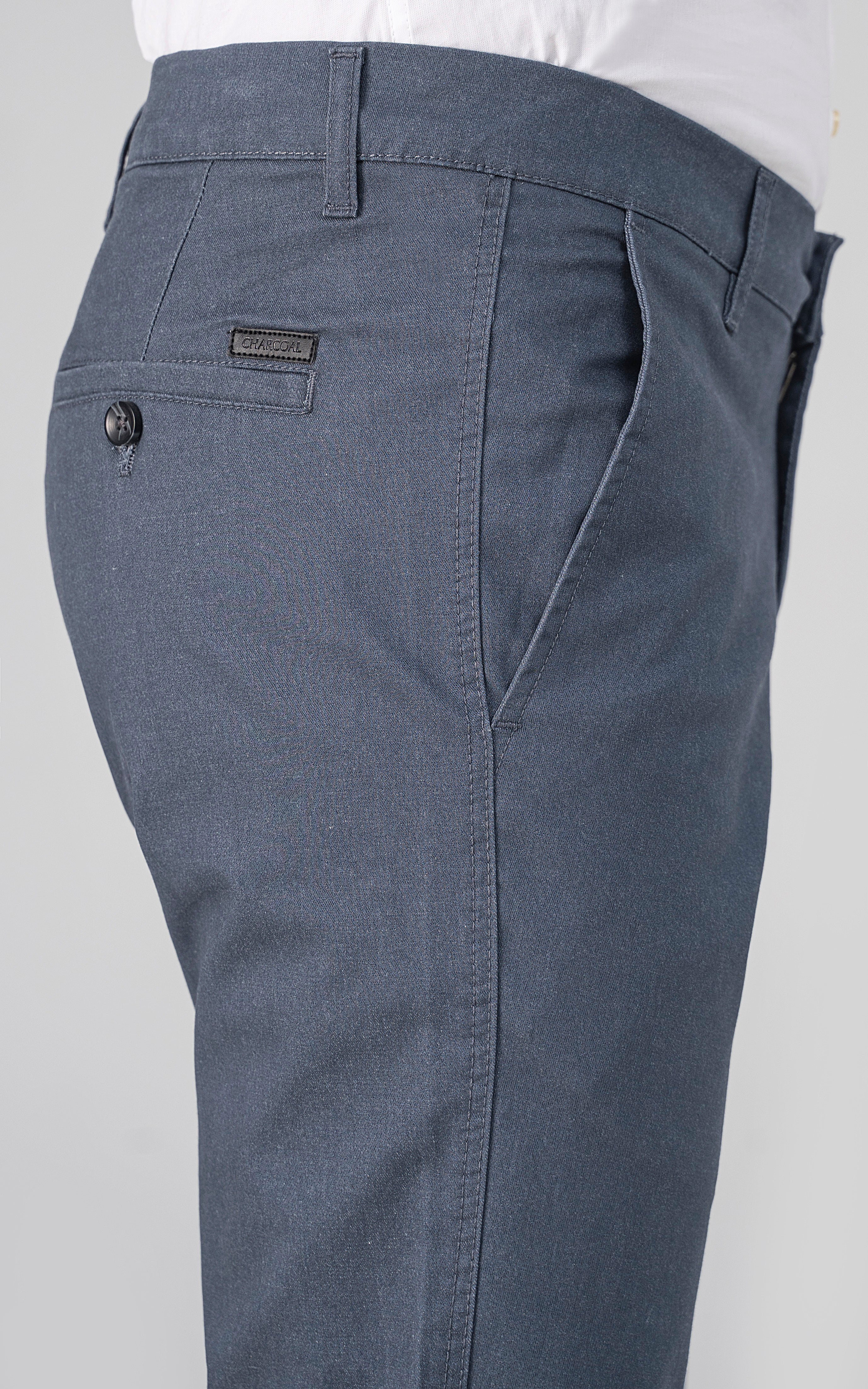 COLORED DENIM SMART FIT CASUAL PANT BLUE - Image 2