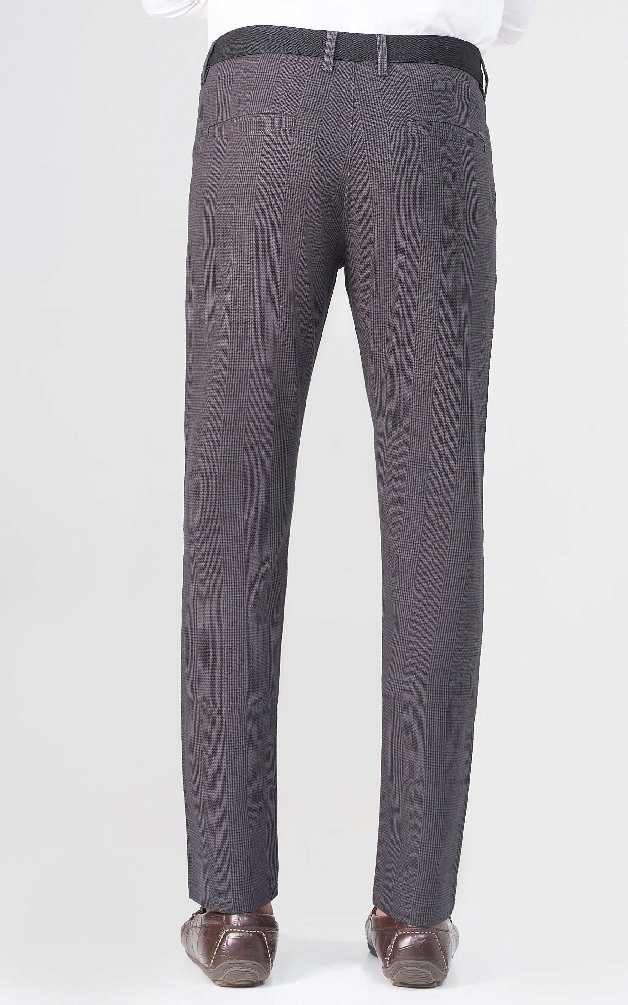 CROSS POCKET MINI CHECK PANT GREY BLACK - Image 4
