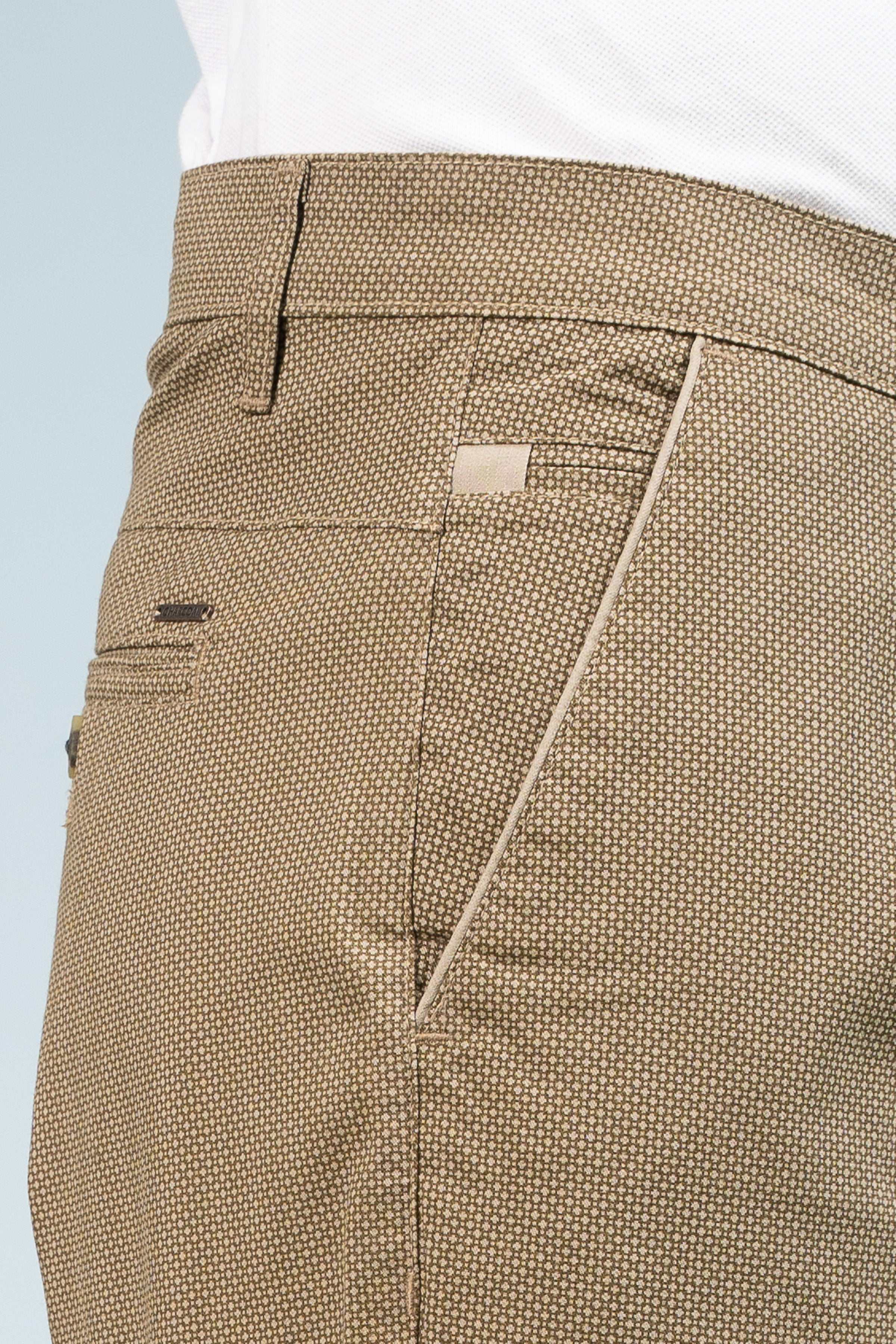 CROSS POCKET PRINTED PANT KHAKI - Image 4