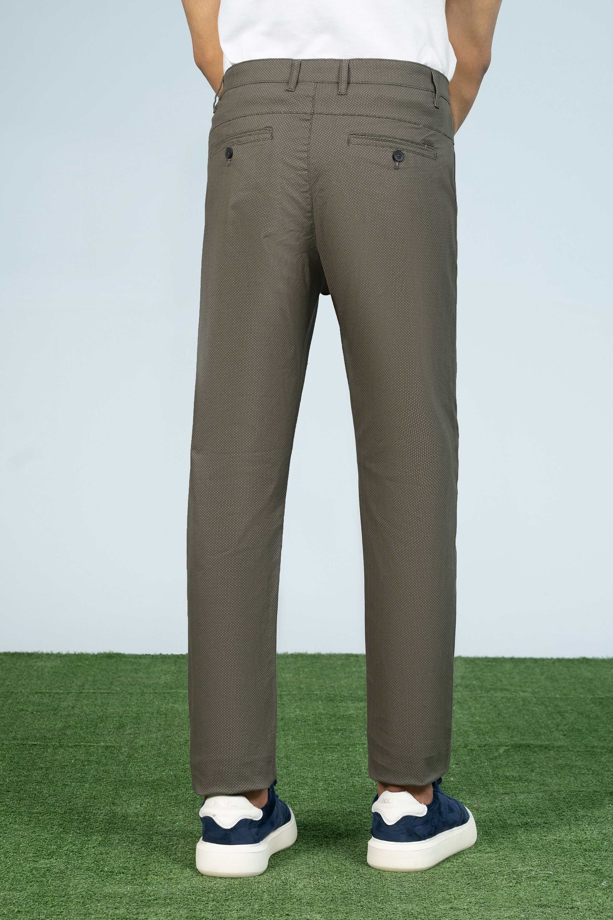 CROSS POCKET PRINTED PANT OLIVE - Image 3