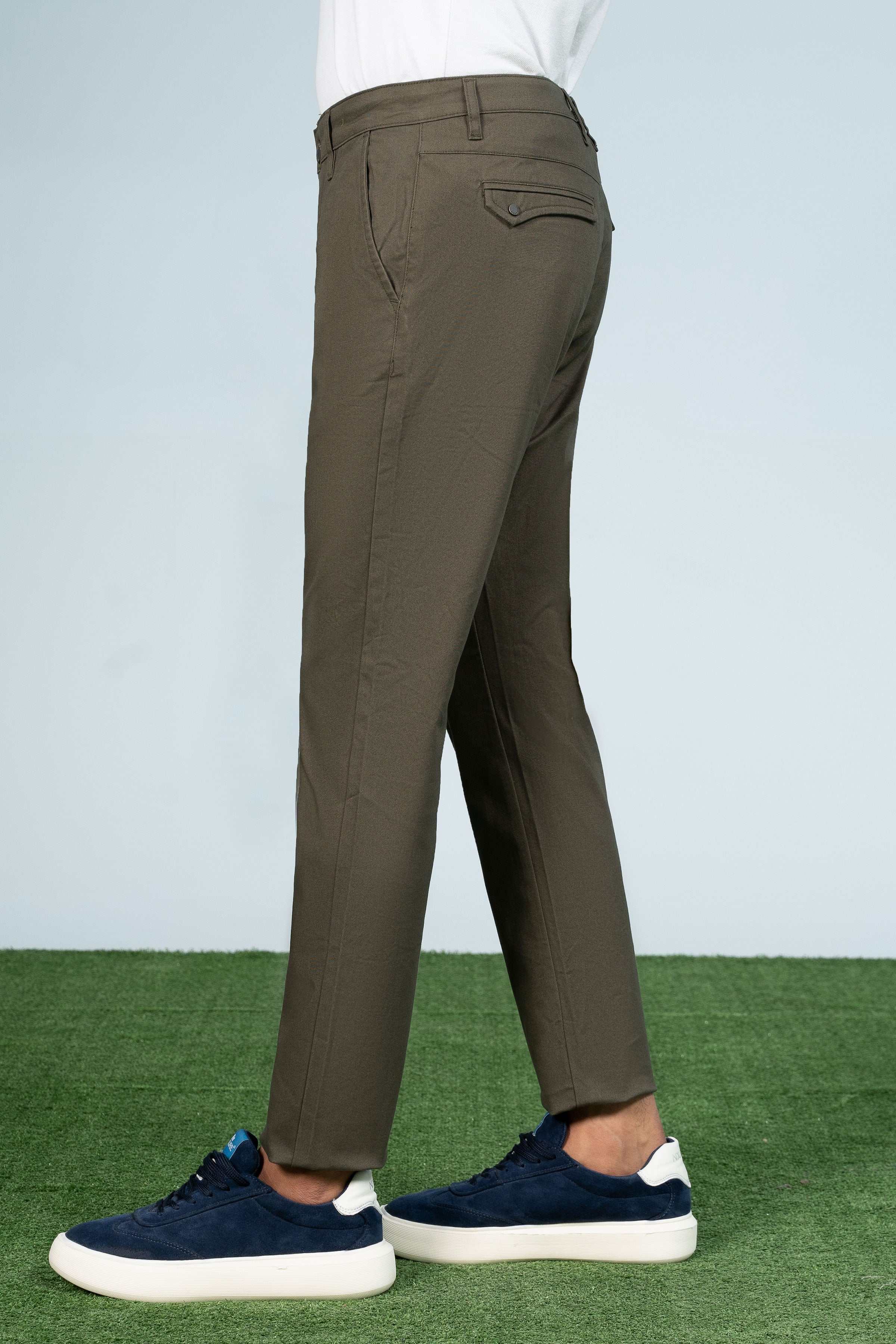 CROSS POCKET CASUAL PANT OLIVE
