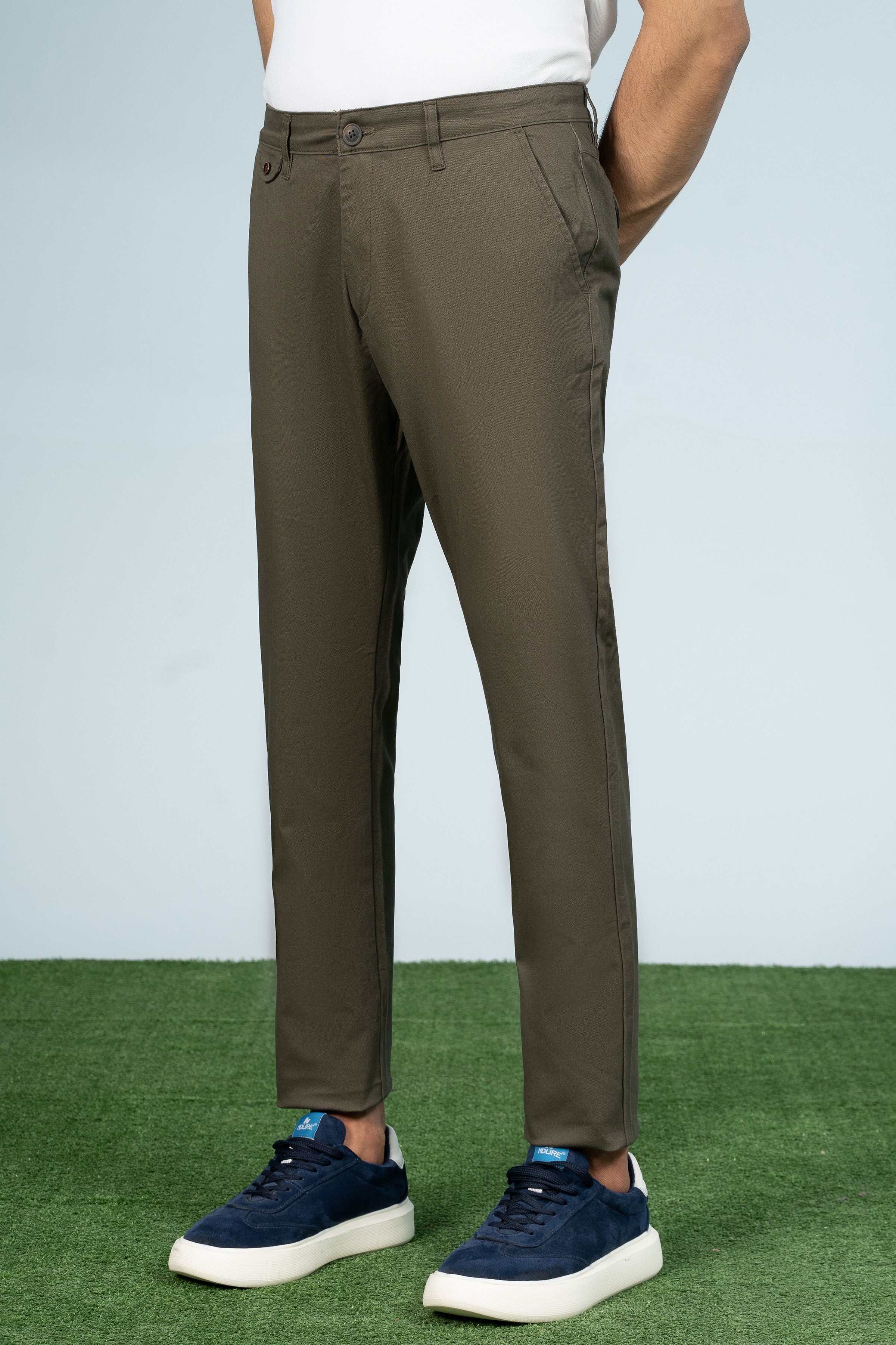 CROSS POCKET CASUAL PANT OLIVE - Image 2
