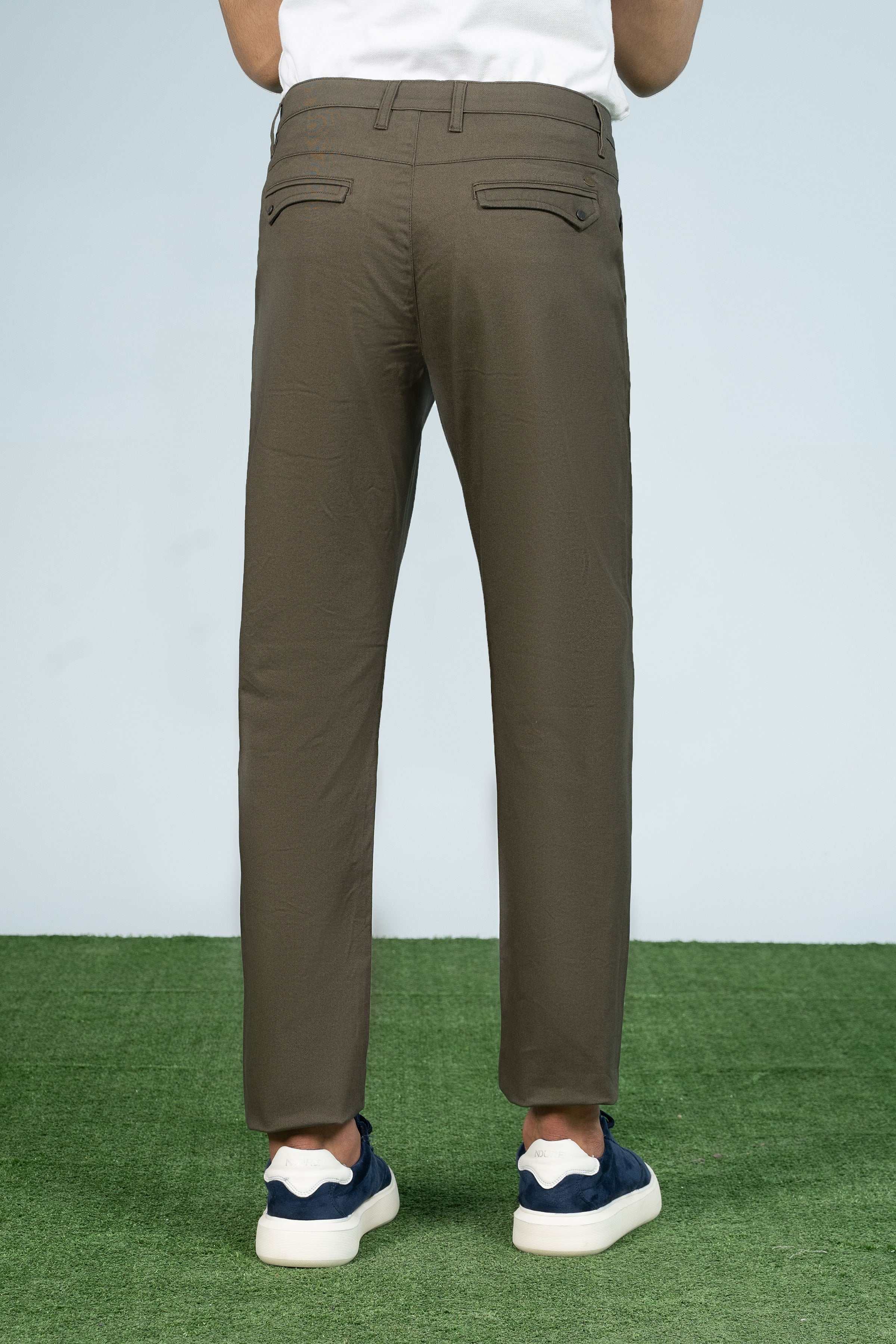 CROSS POCKET CASUAL PANT OLIVE - Image 3