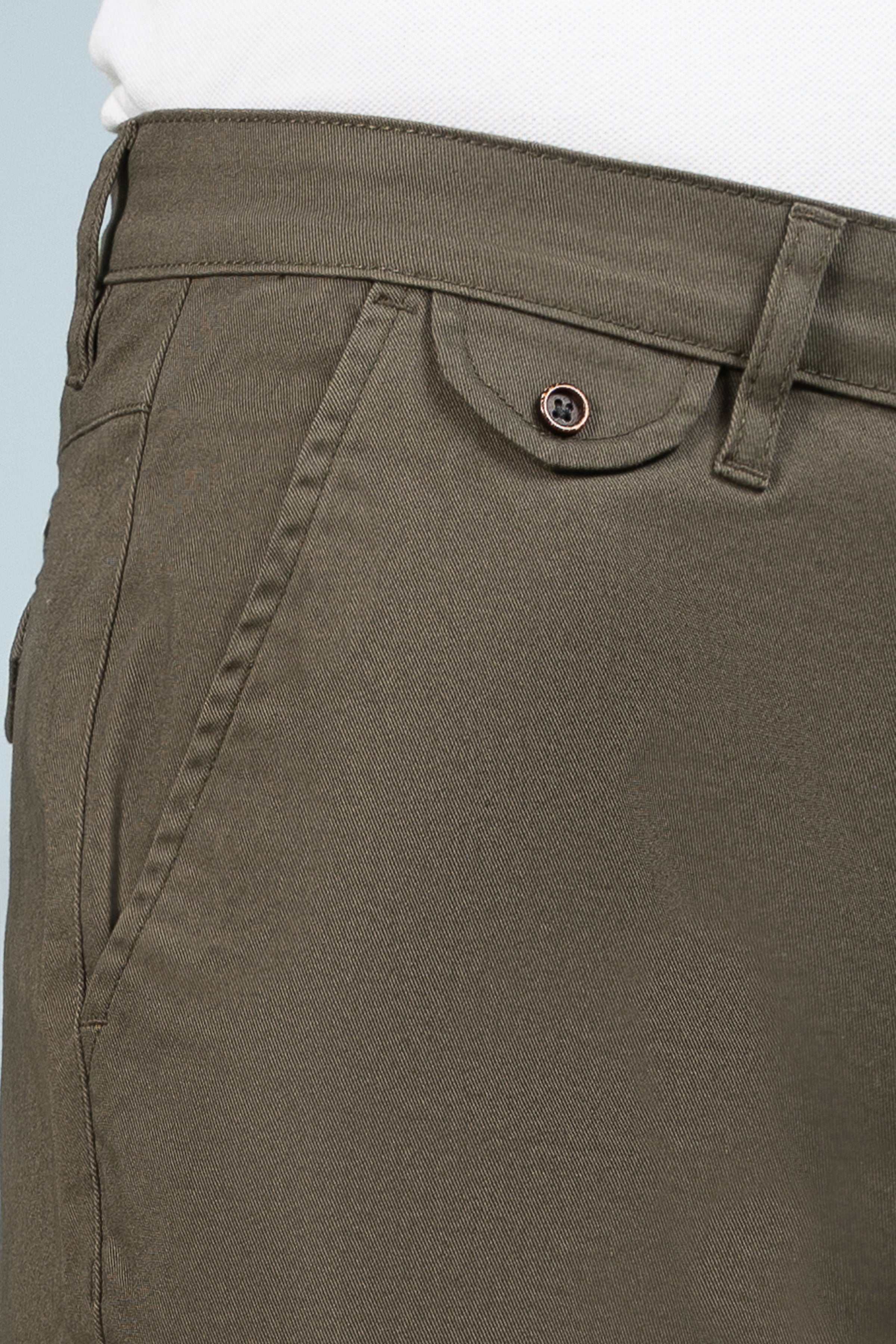 CROSS POCKET CASUAL PANT OLIVE - Image 4