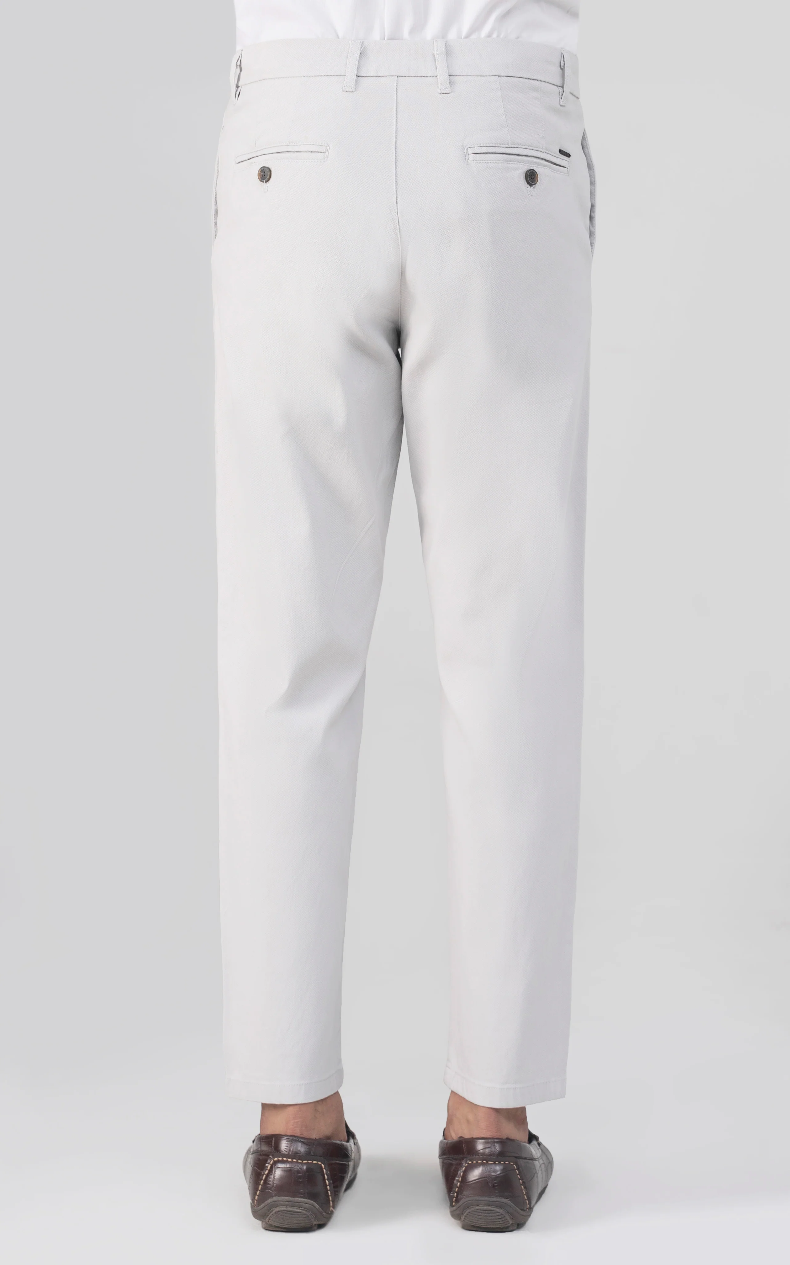 DOBBY LOOSE FIT CASUAL PANT STONE - Image 4