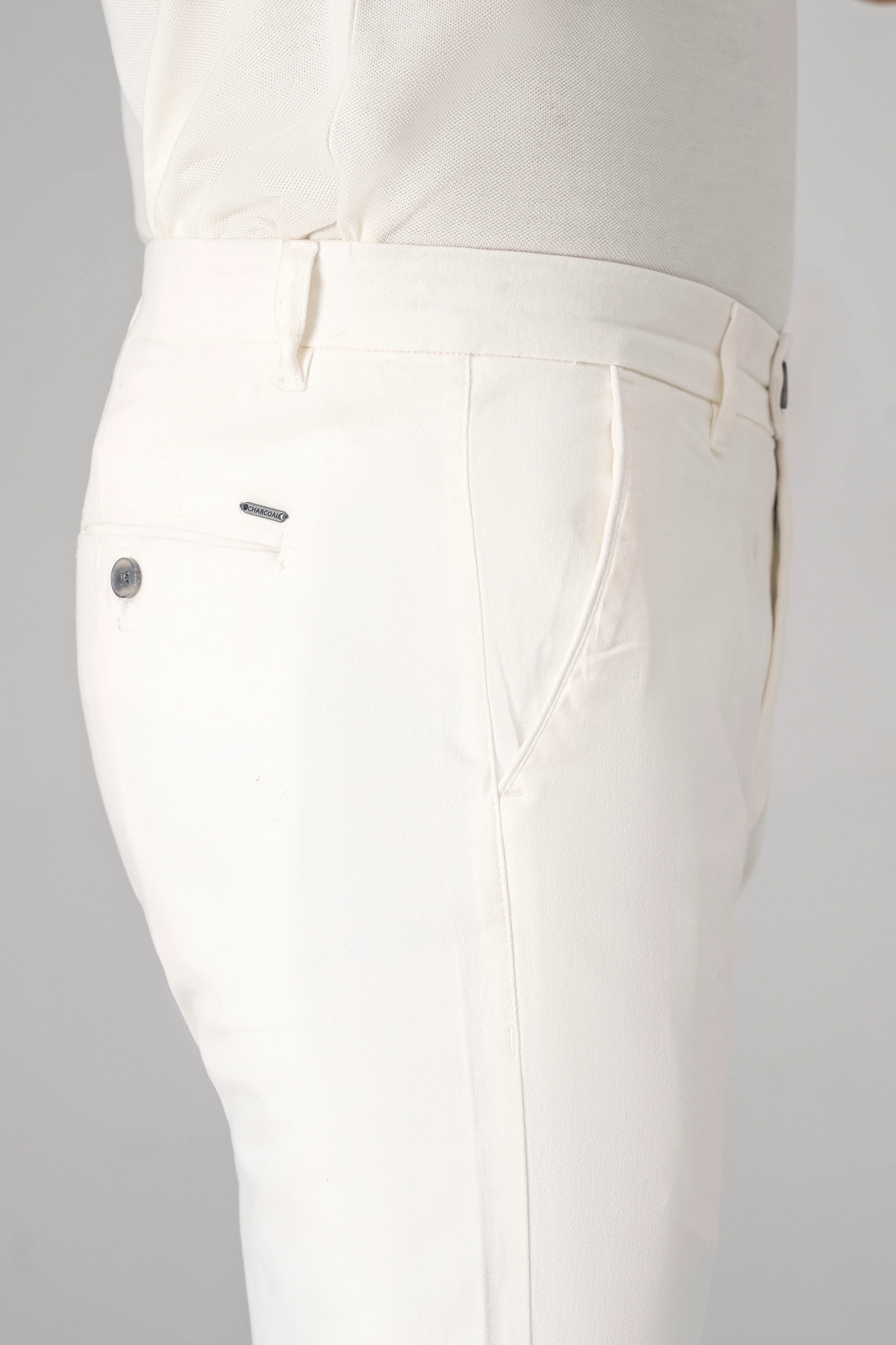 CASUAL PANT CROSS POCKET WHITE - Image 2