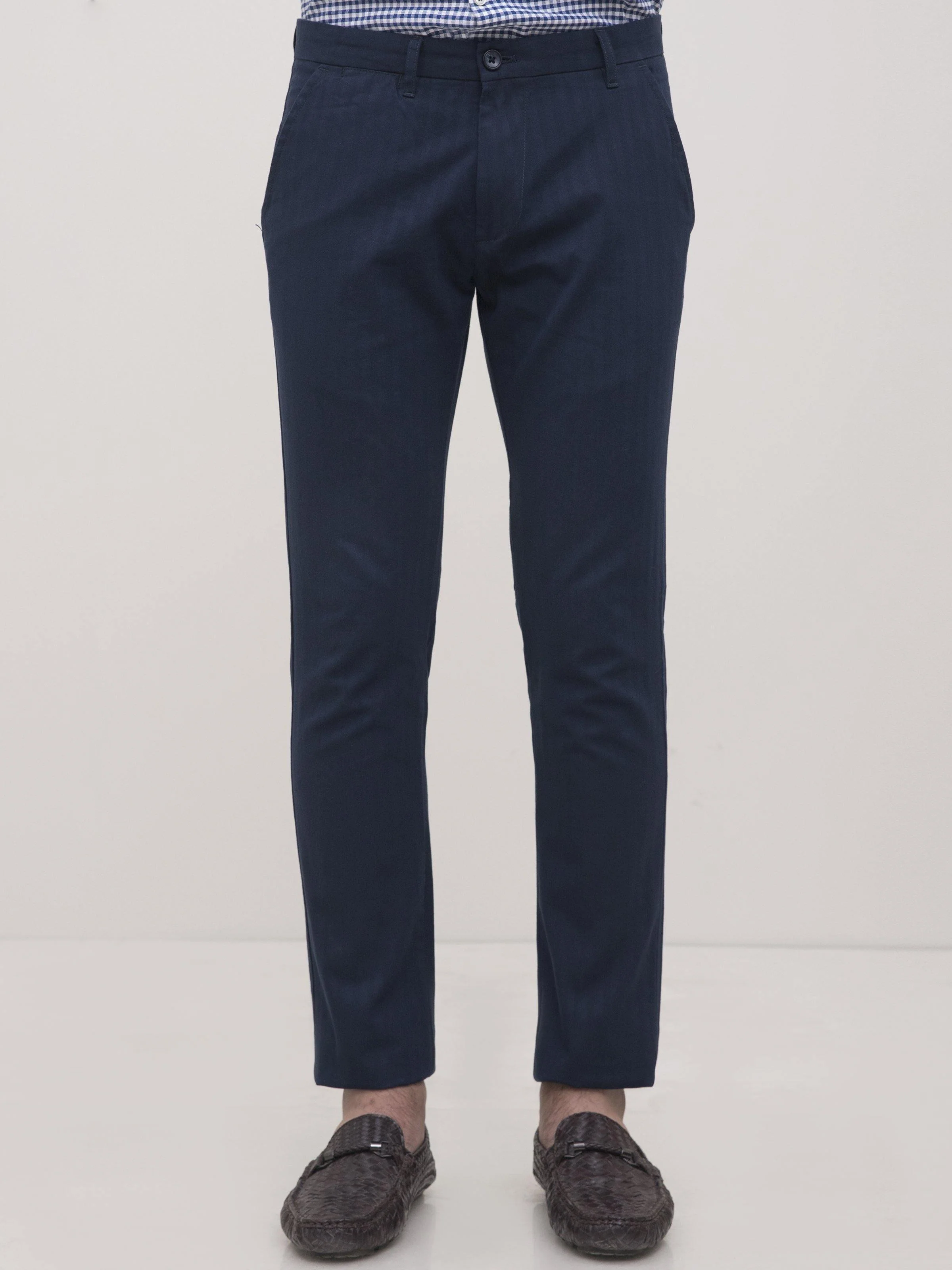 CASUAL PANT CROSS POCKET WITH DOUBLE BONE SLIM FIT NAVY - Image 2