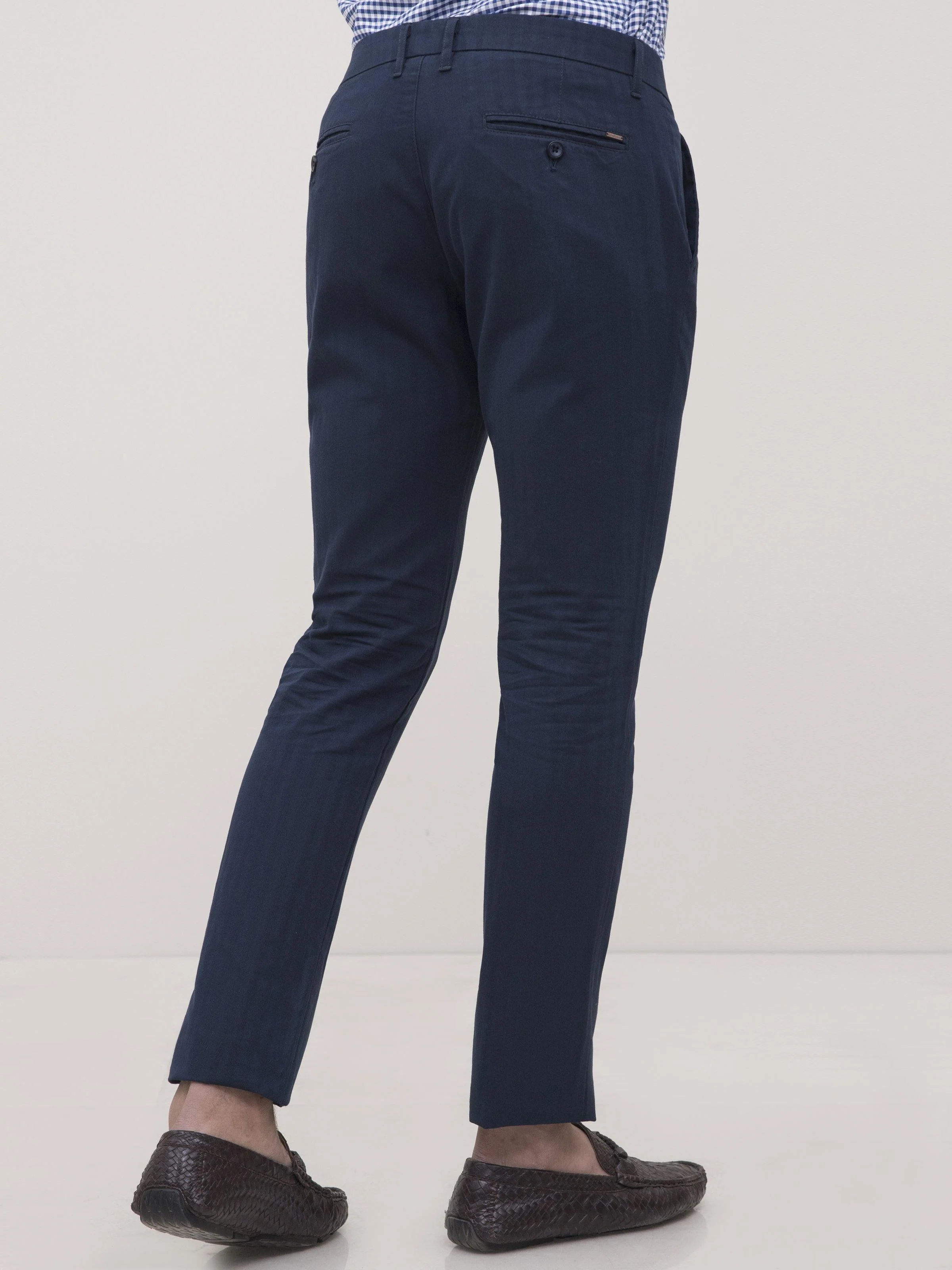 CASUAL PANT CROSS POCKET WITH DOUBLE BONE SLIM FIT NAVY - Image 4