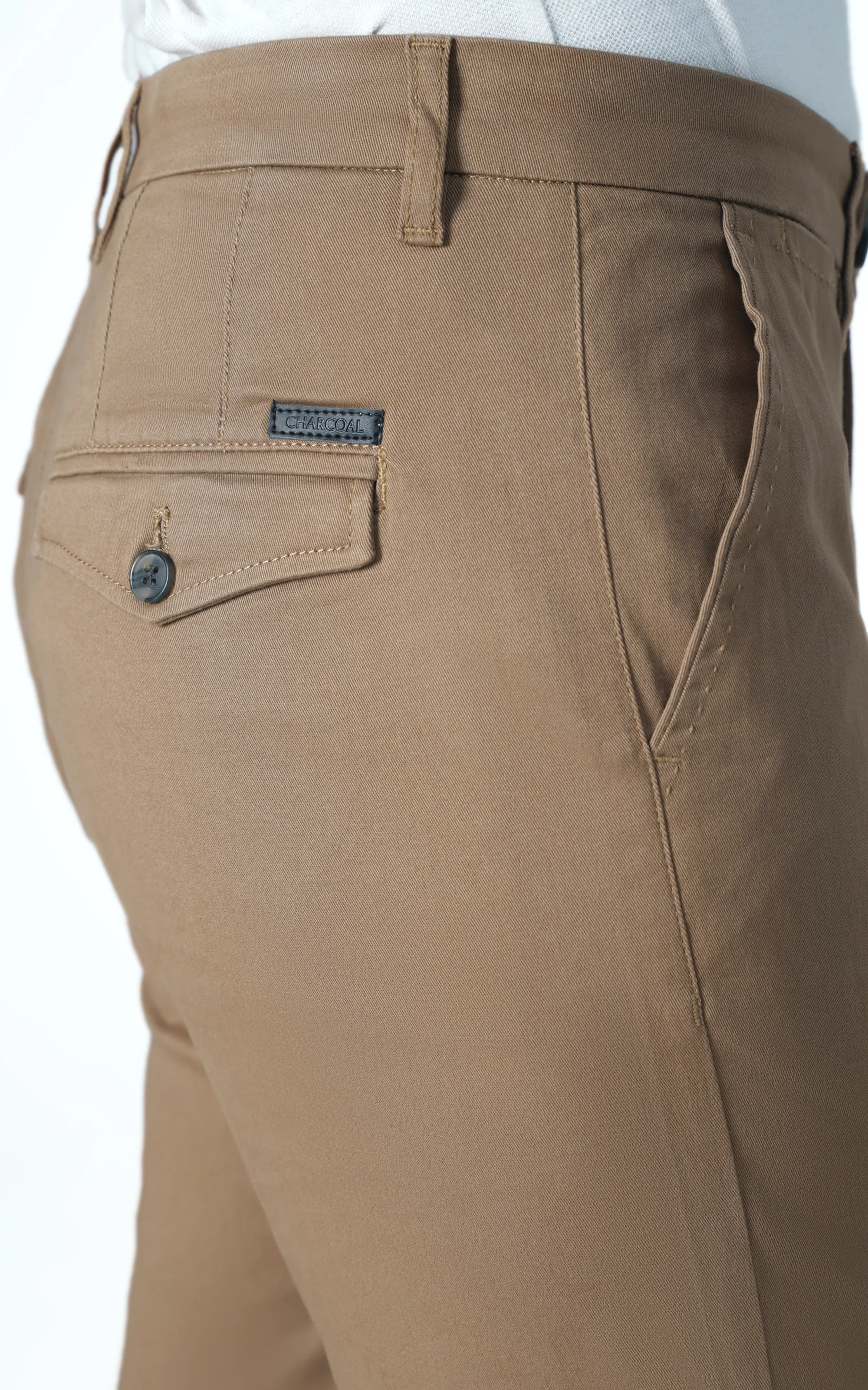 CROSS POCKET CASUAL PANT KHAKI - Image 4