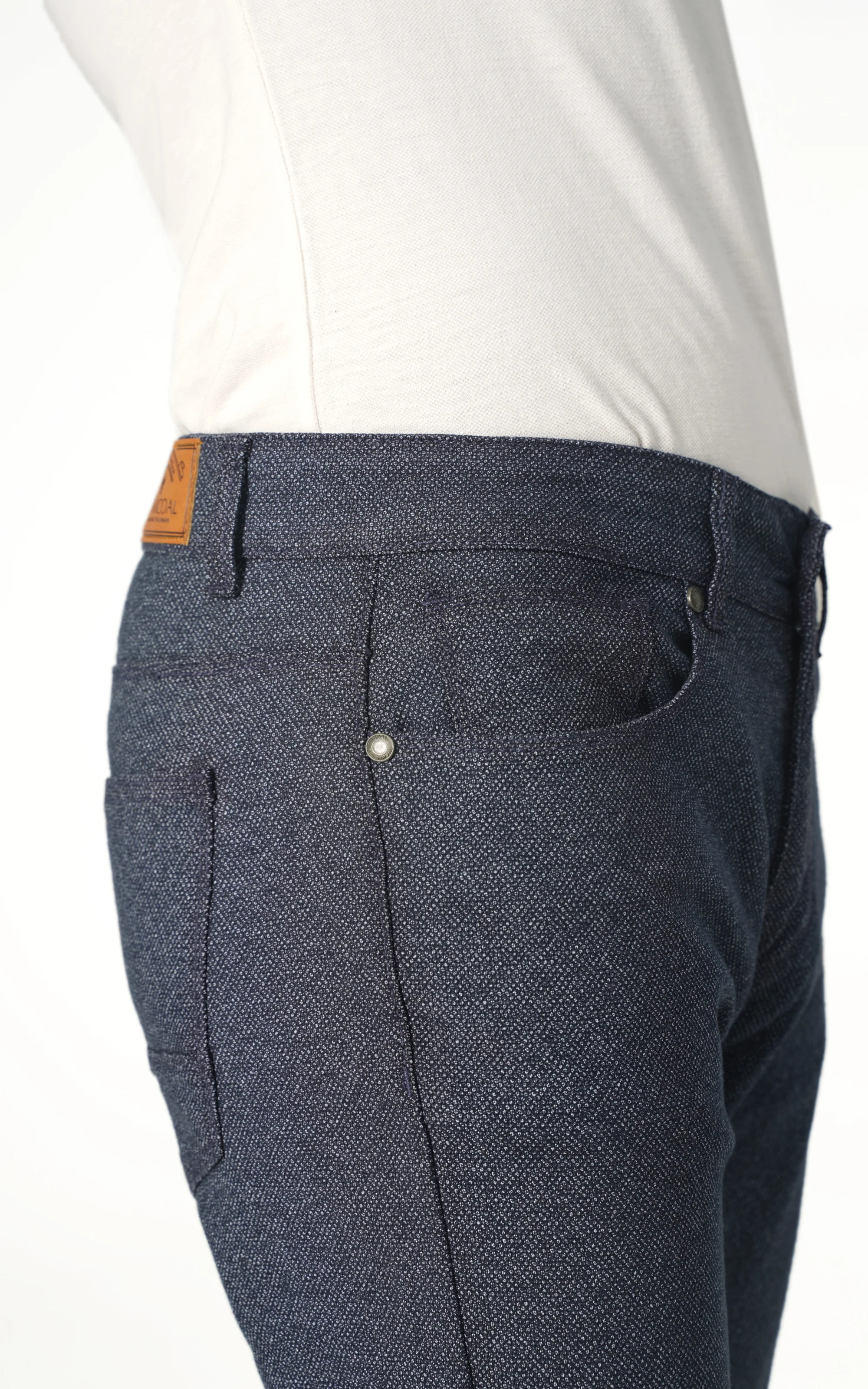 MELANGE 5-POCKET PANT NAVY - Image 2