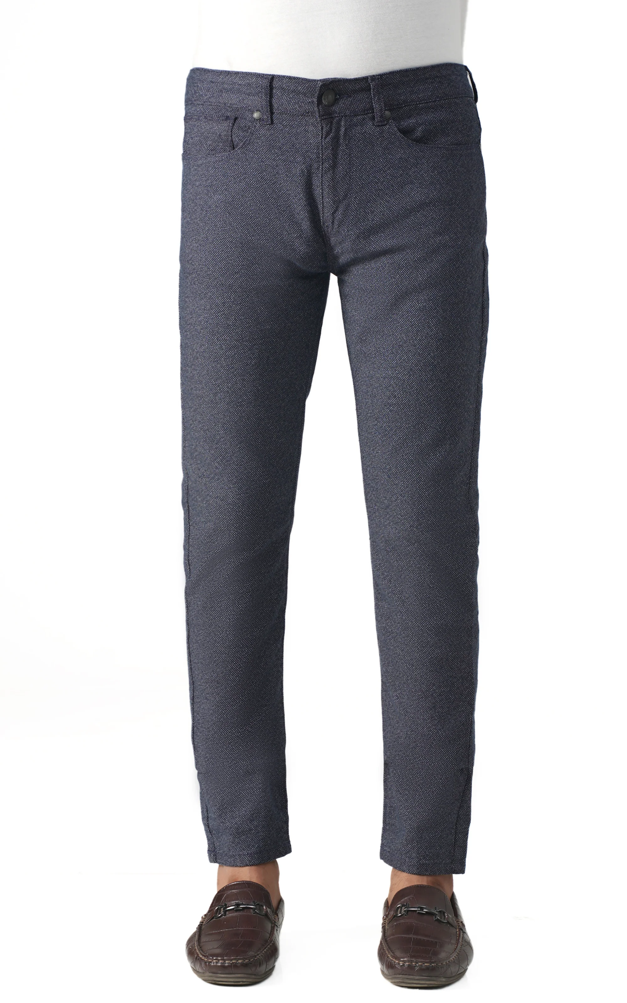 MELANGE 5-POCKET PANT NAVY - Image 3