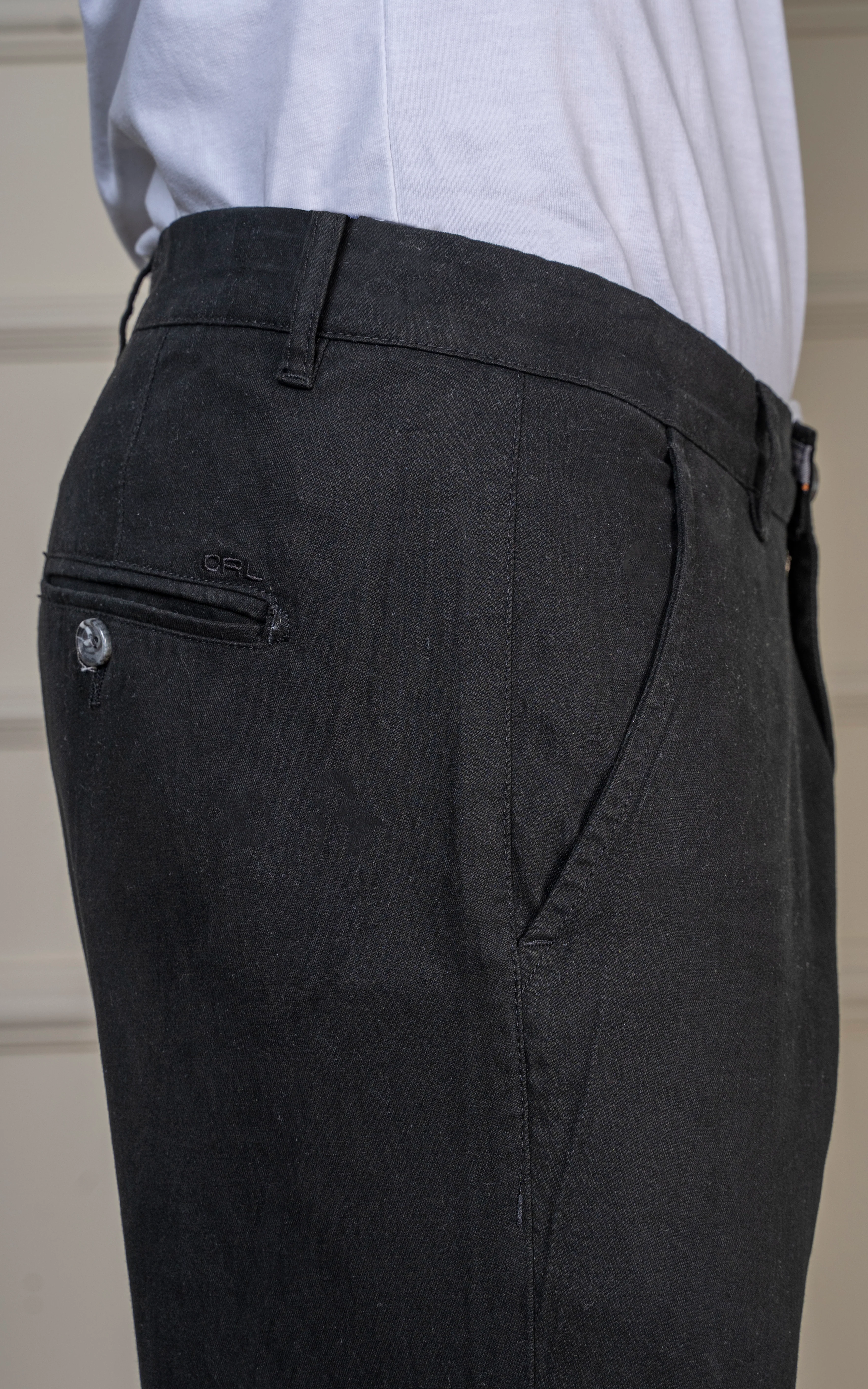 SLIM FIT TWILL PANT BLACK - Image 3