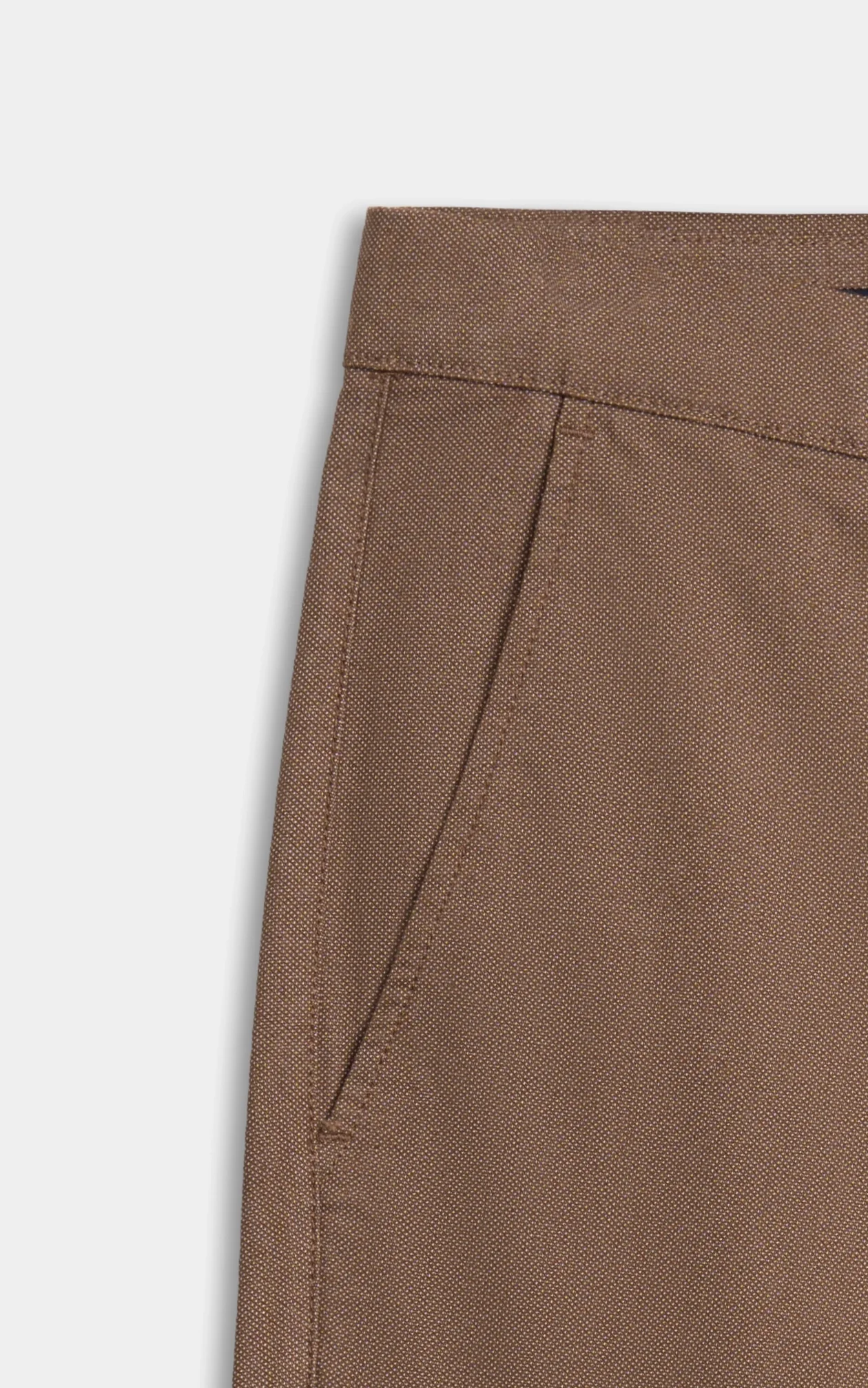 CASUAL PANT REGULAR FIT BROWN MELANGE - Image 3
