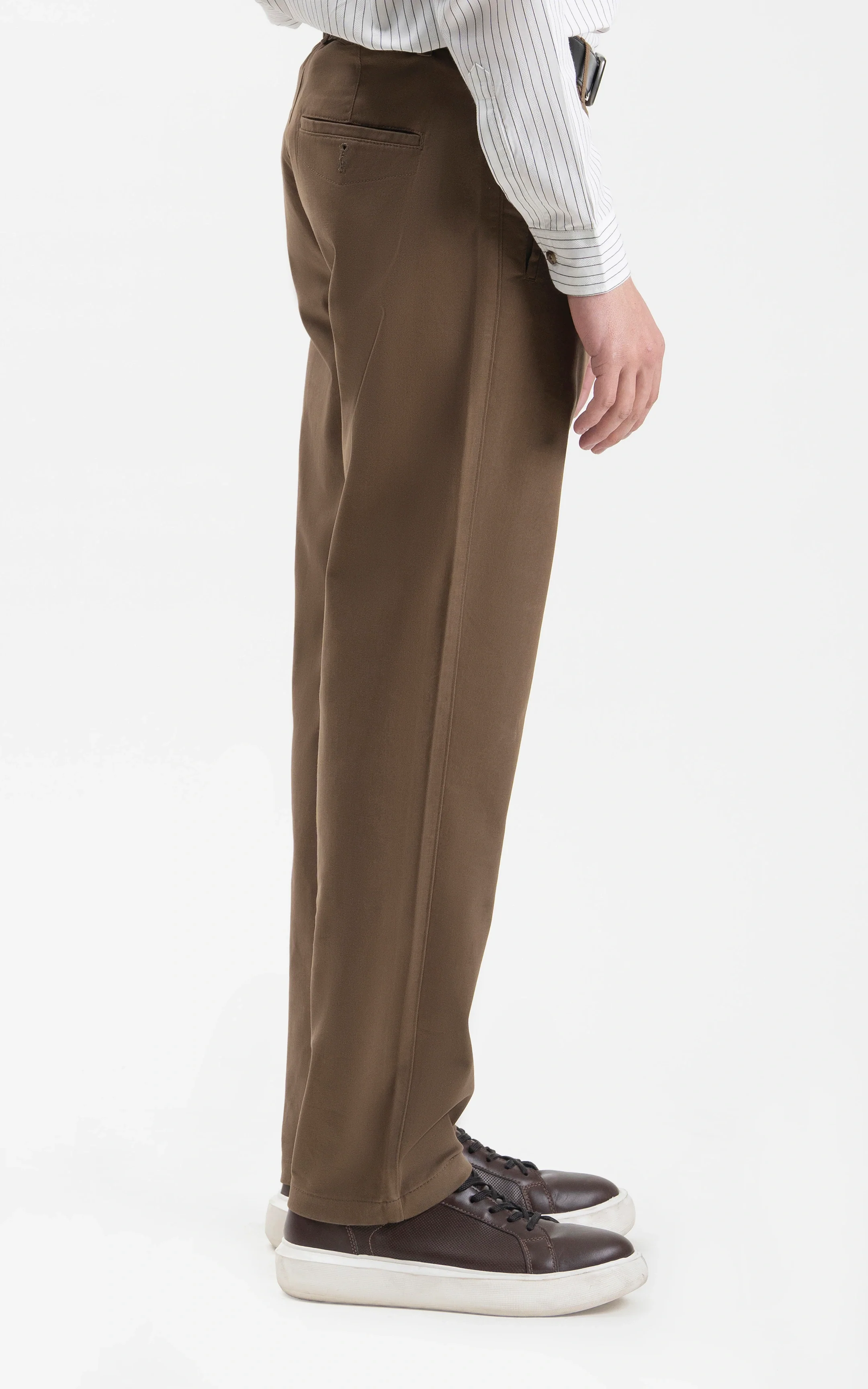 CASUAL PANT REGULAR FIT DARK KHAKI - Image 4