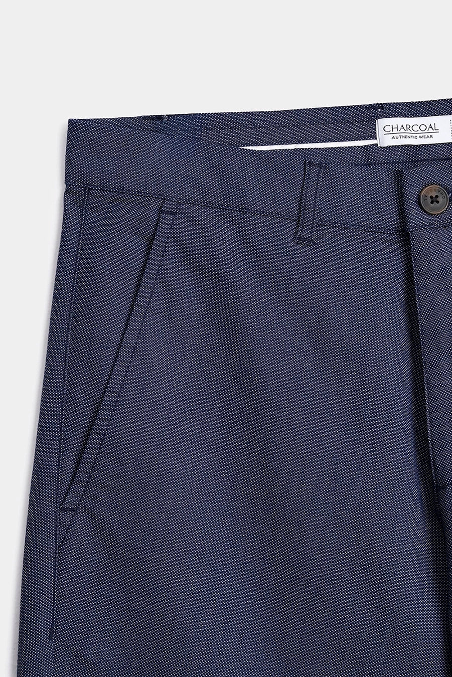 CASUAL PANT REGULAR FIT NAVY MELANGE - Image 3