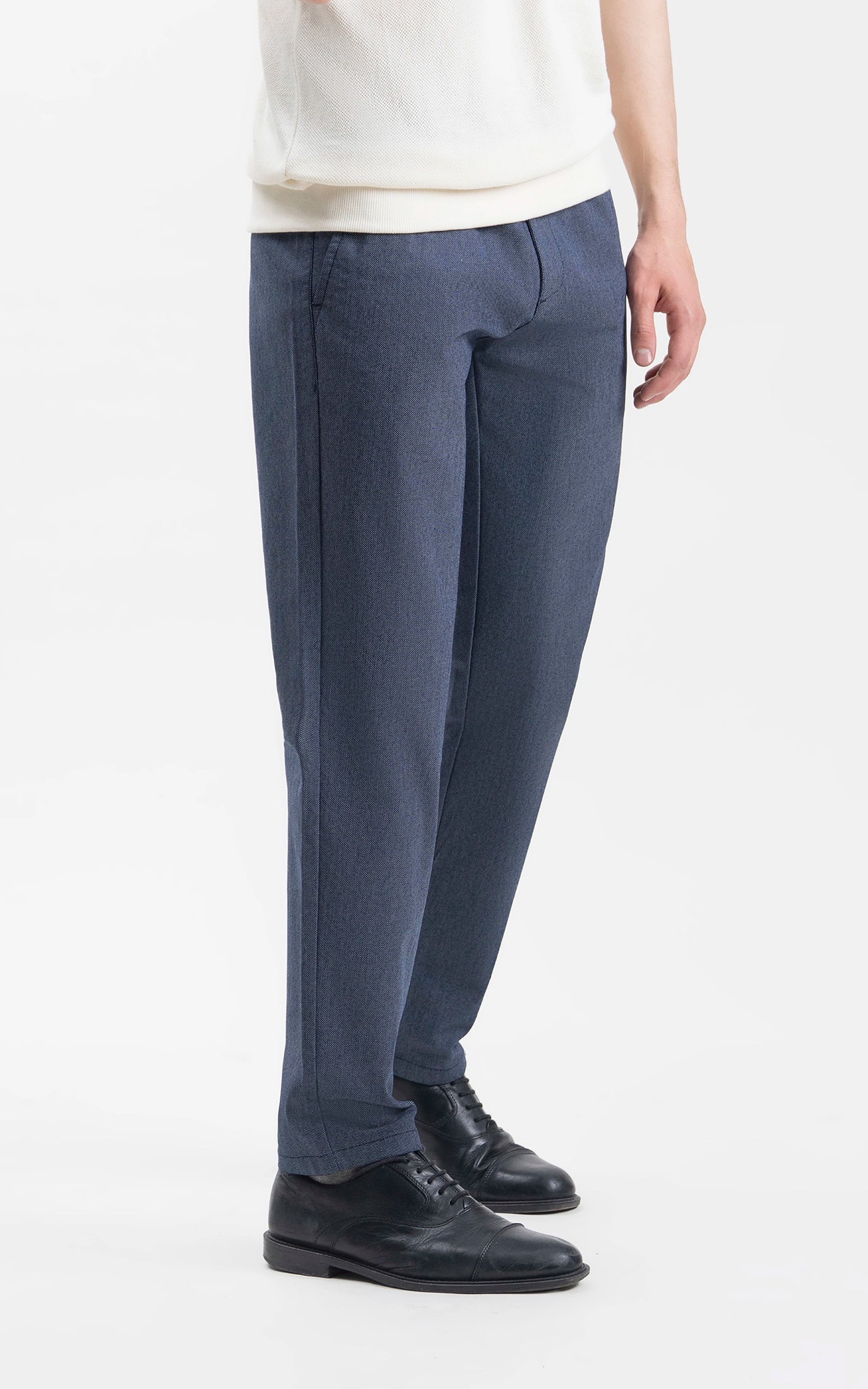 CASUAL PANT REGULAR FIT NAVY MELANGE - Image 4