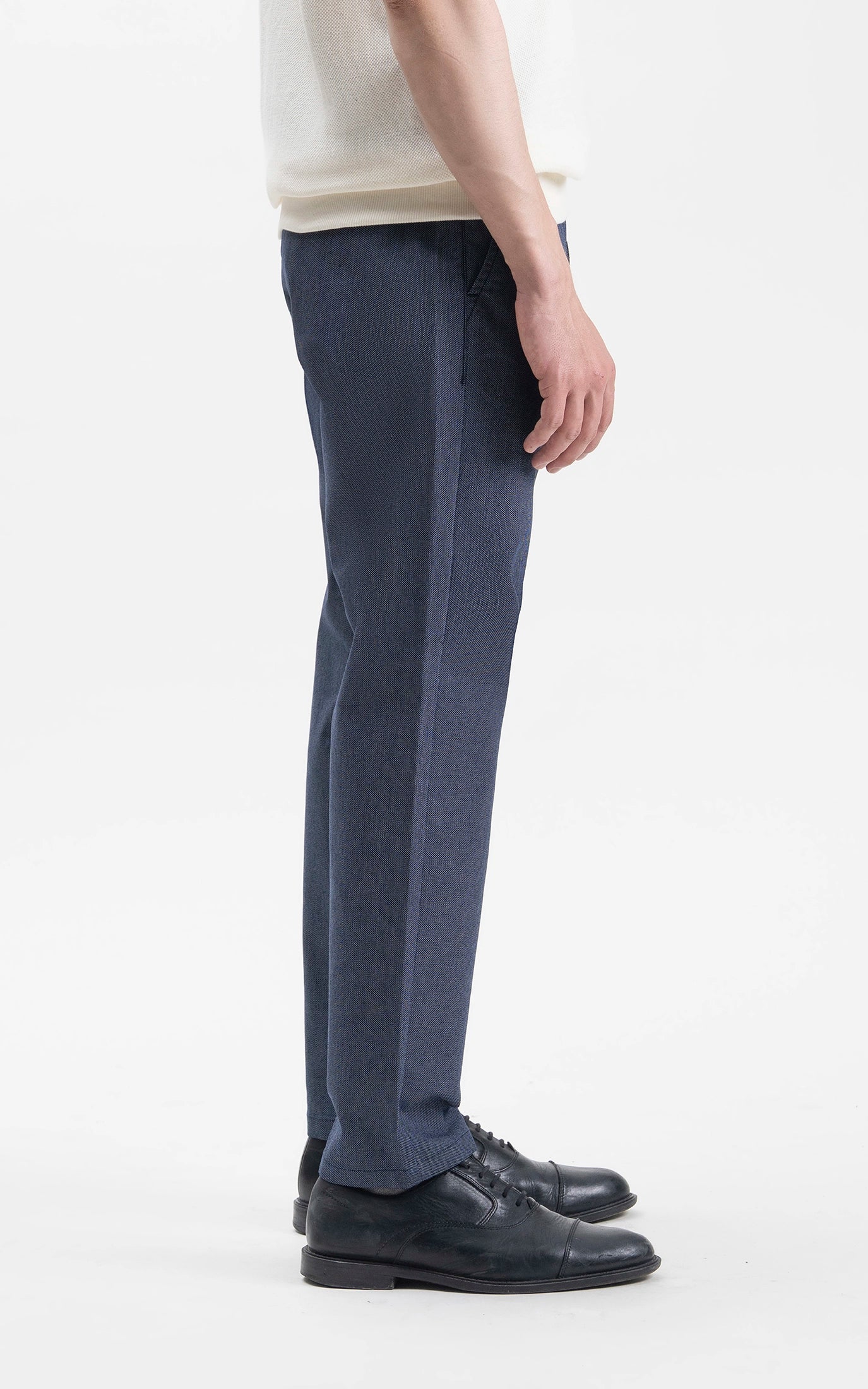 CASUAL PANT REGULAR FIT NAVY MELANGE - Image 5