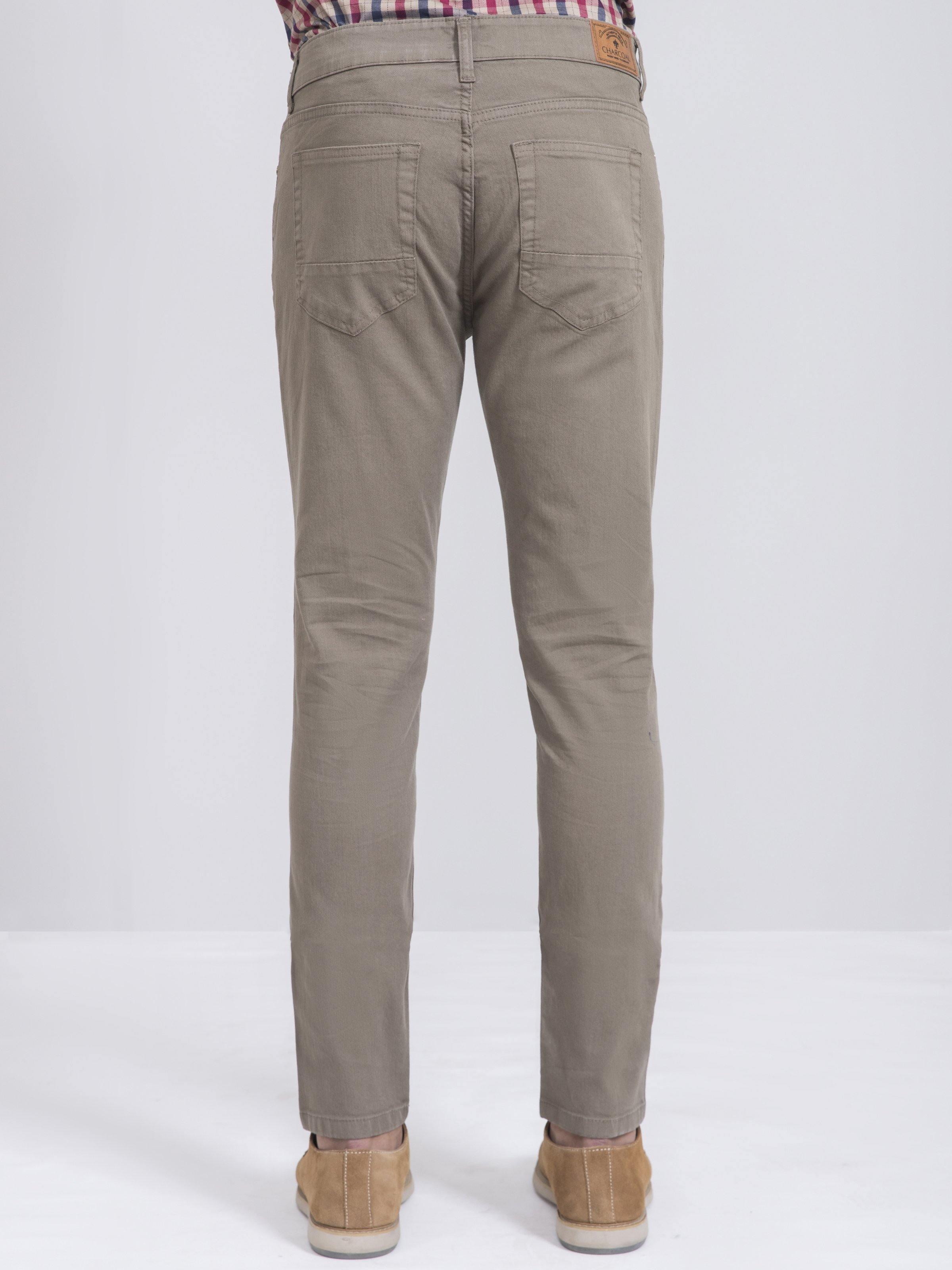 CASUAL PANT SLIM FIT 5 POCKET LIGHT OLIVE - Image 3