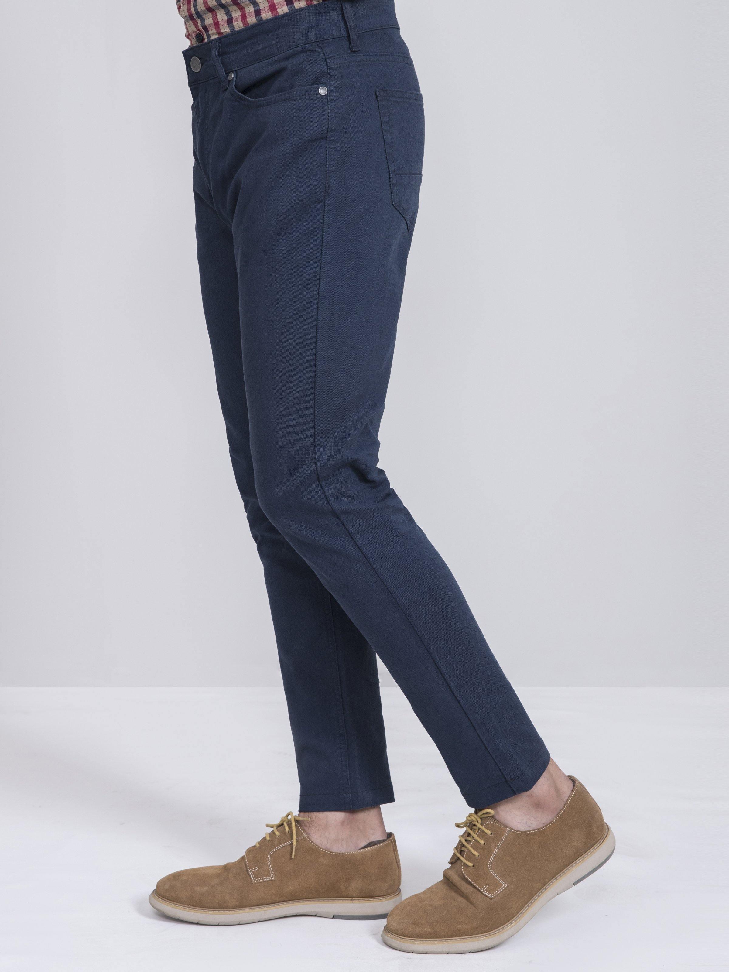 CASUAL PANT SLIM FIT 5 POCKET NAVY BLUE