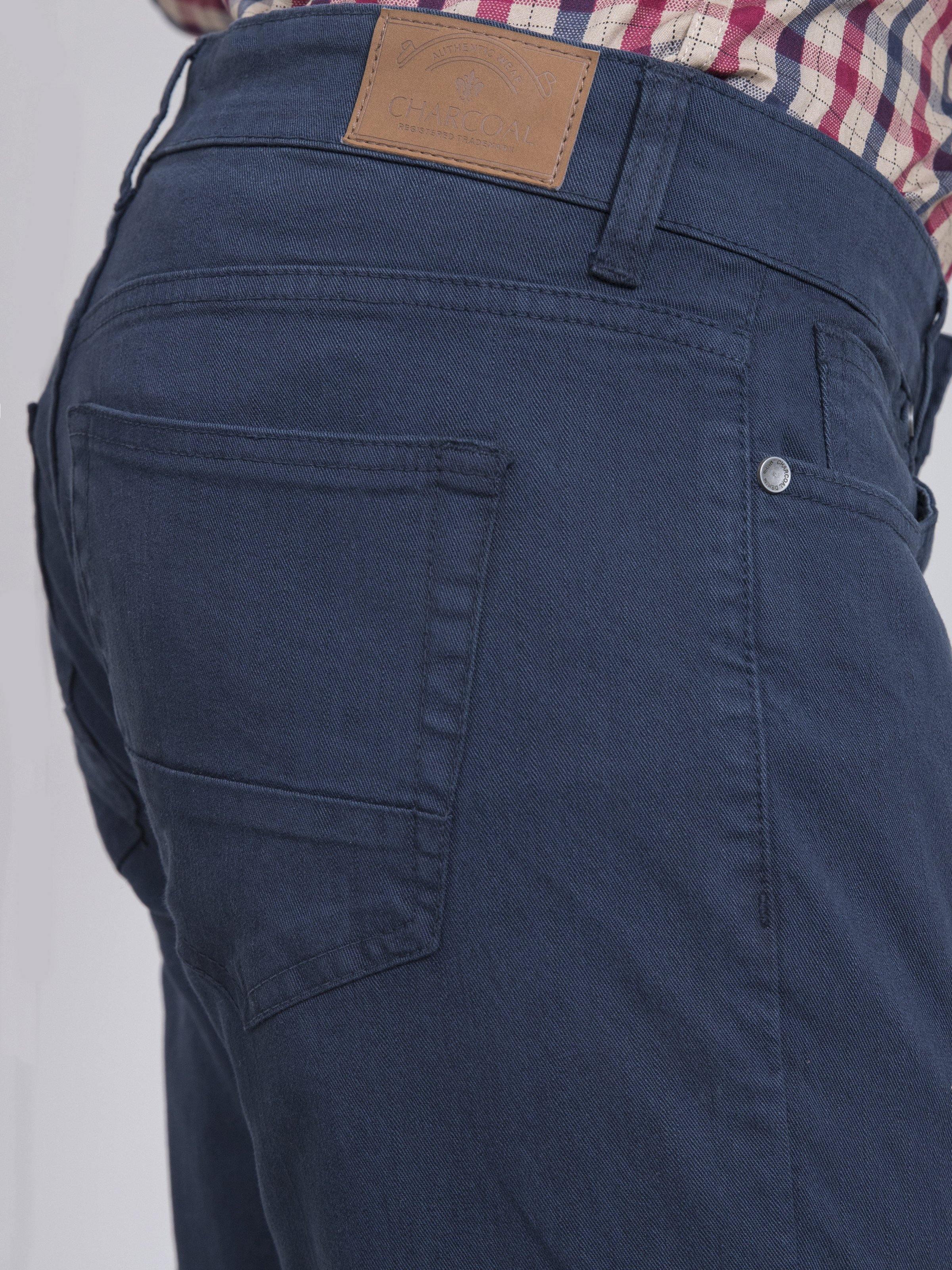 CASUAL PANT SLIM FIT 5 POCKET NAVY BLUE - Image 4
