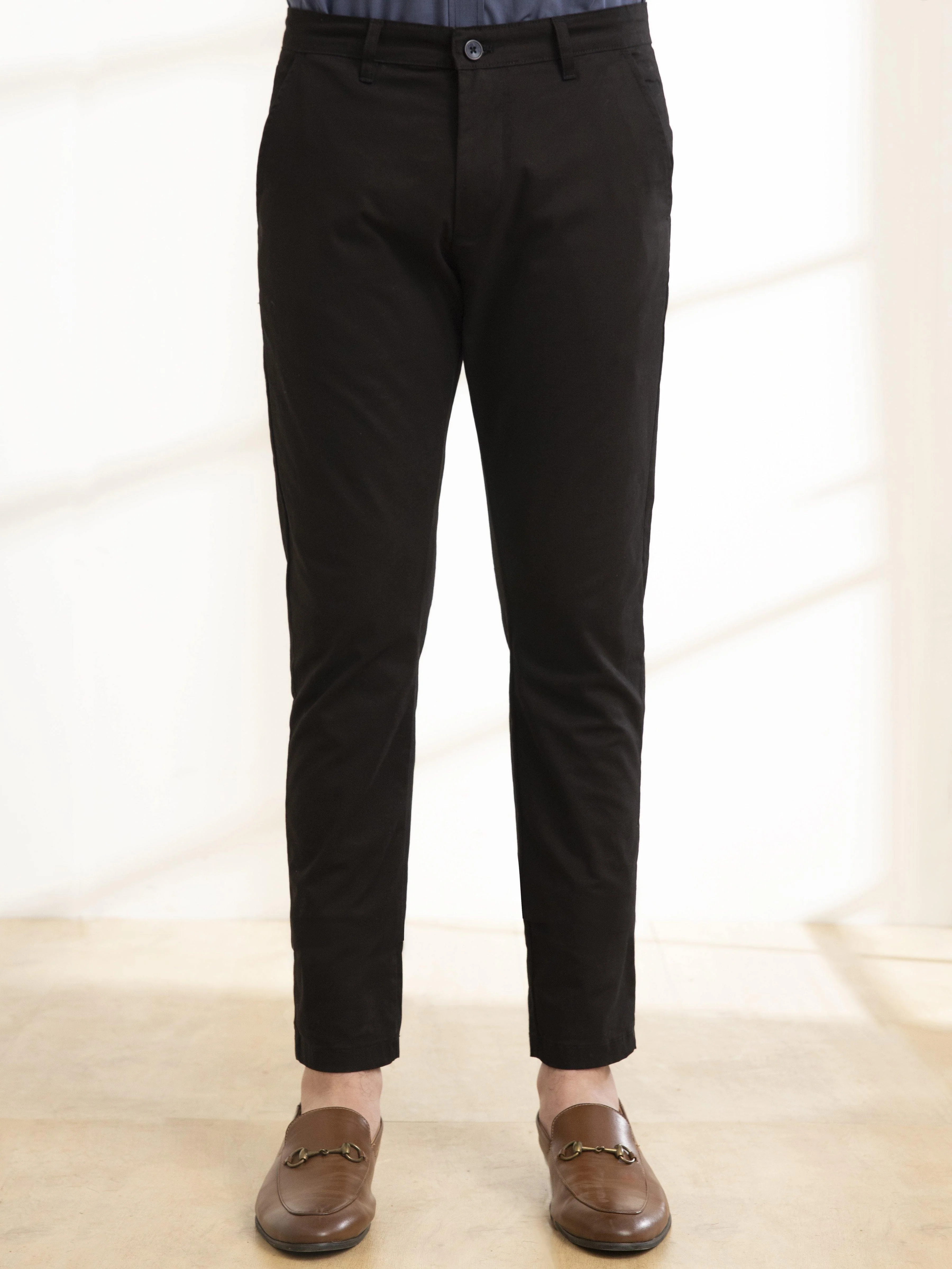CASUAL PANT SLIM FIT CROSS POCKET BLACK - Image 2
