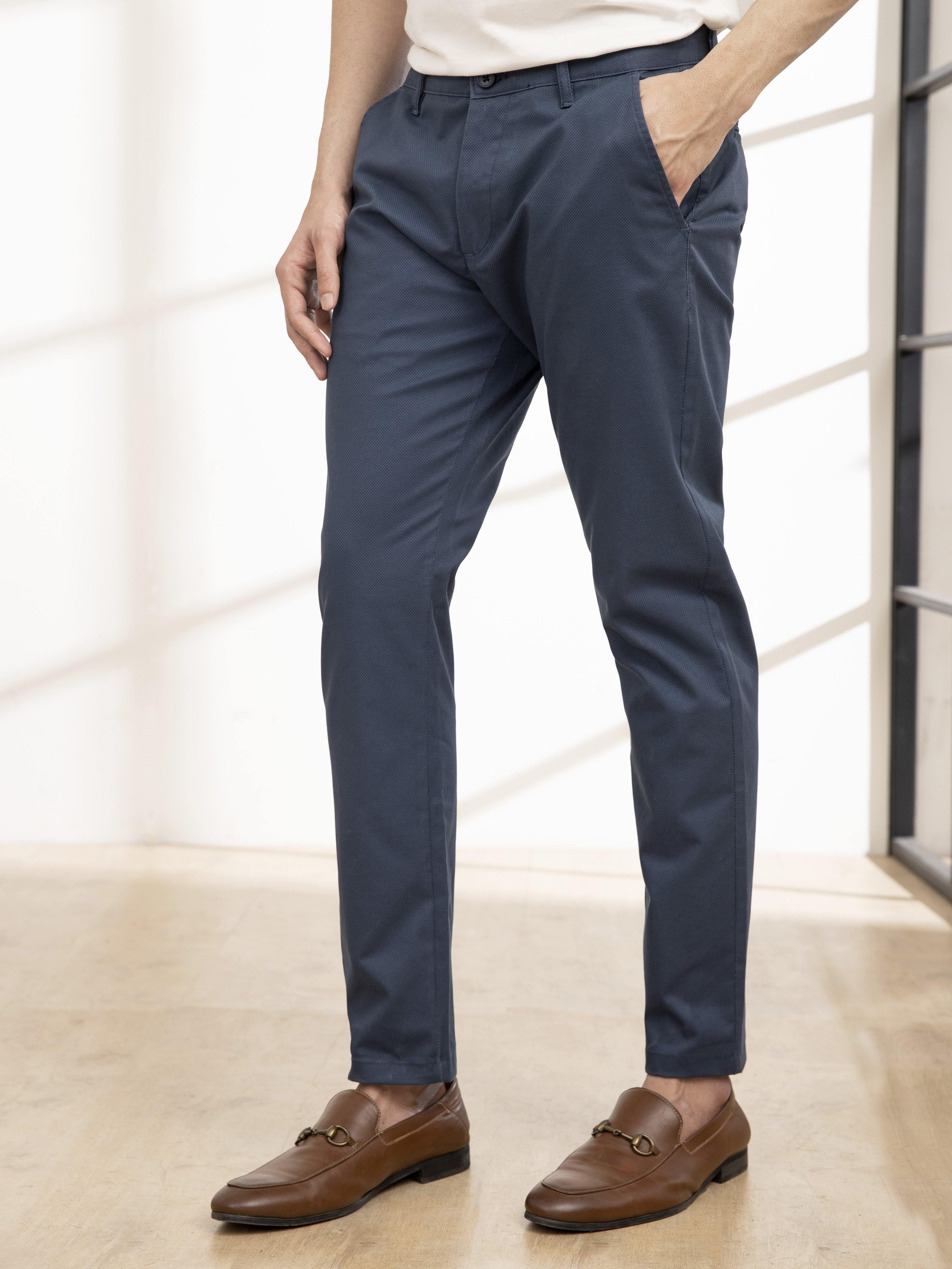 CASUAL PANT SLIM FIT CROSS POCKET DARK BLUE