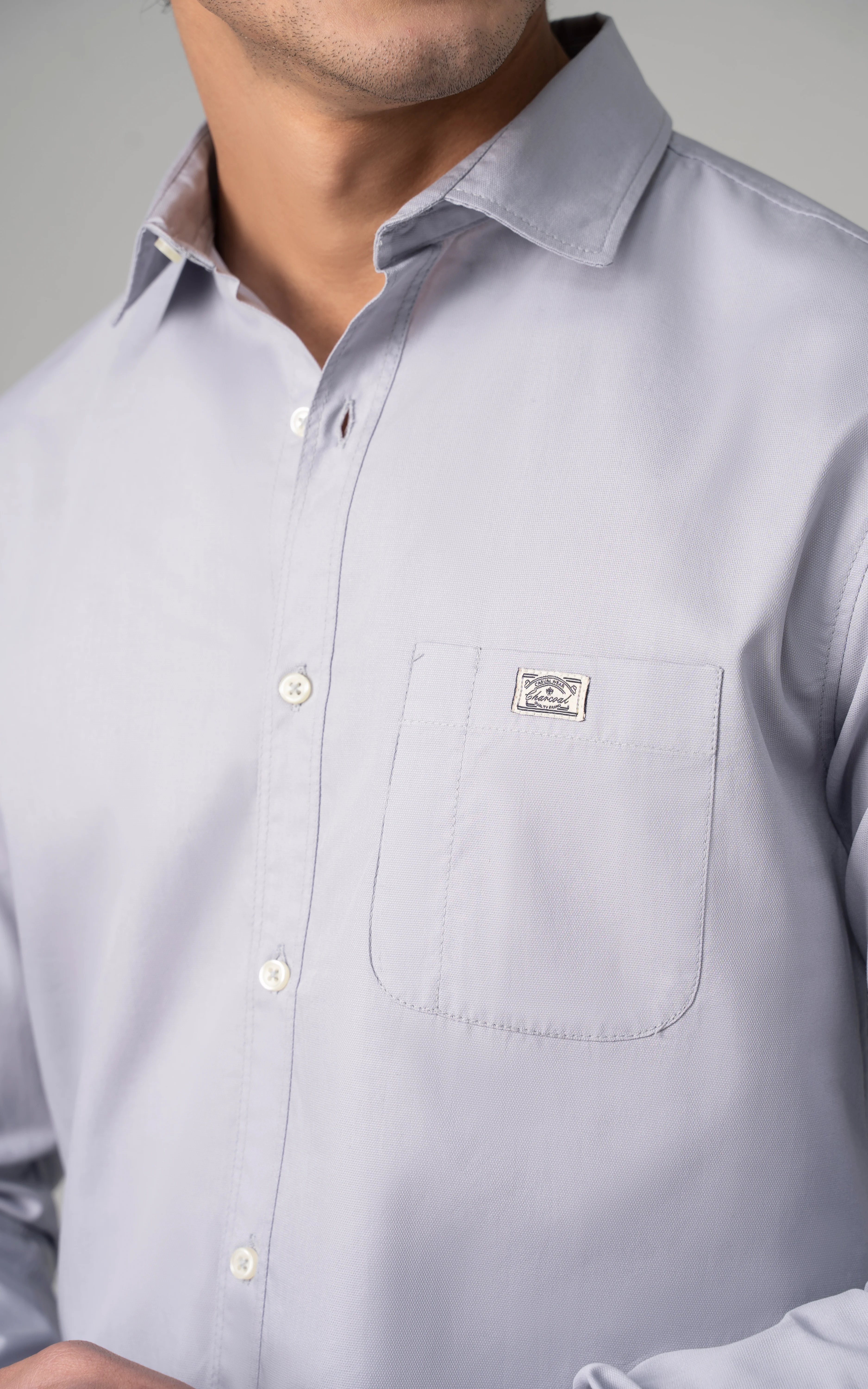 CASUAL SHIRT ASH GREY - Image 5