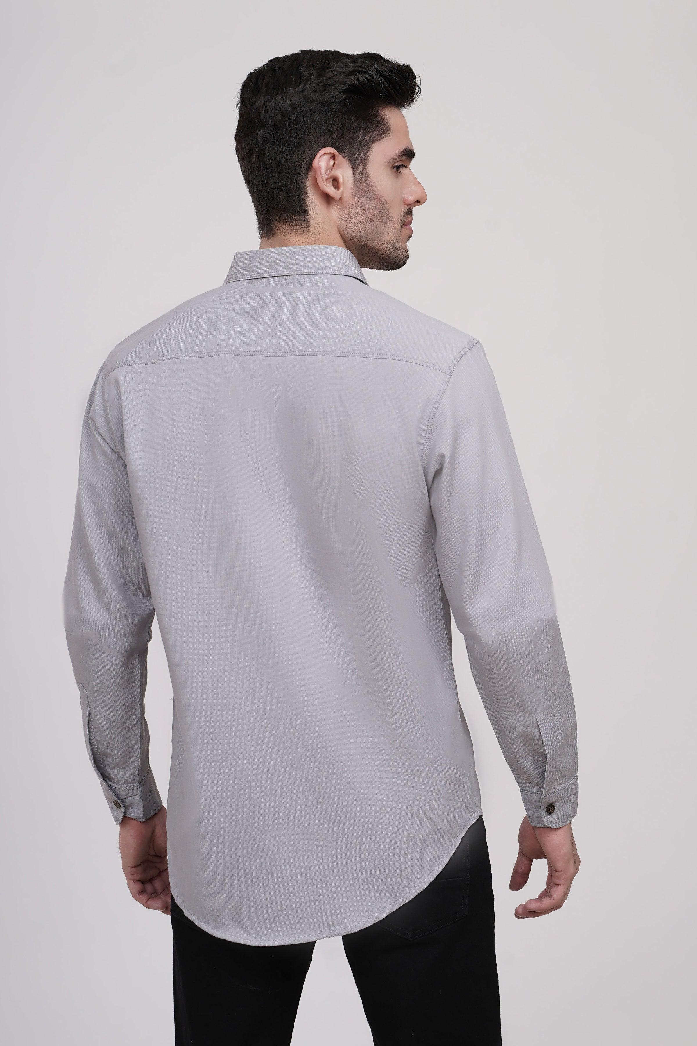 CASUAL SHIRT ASH GREY - Image 2